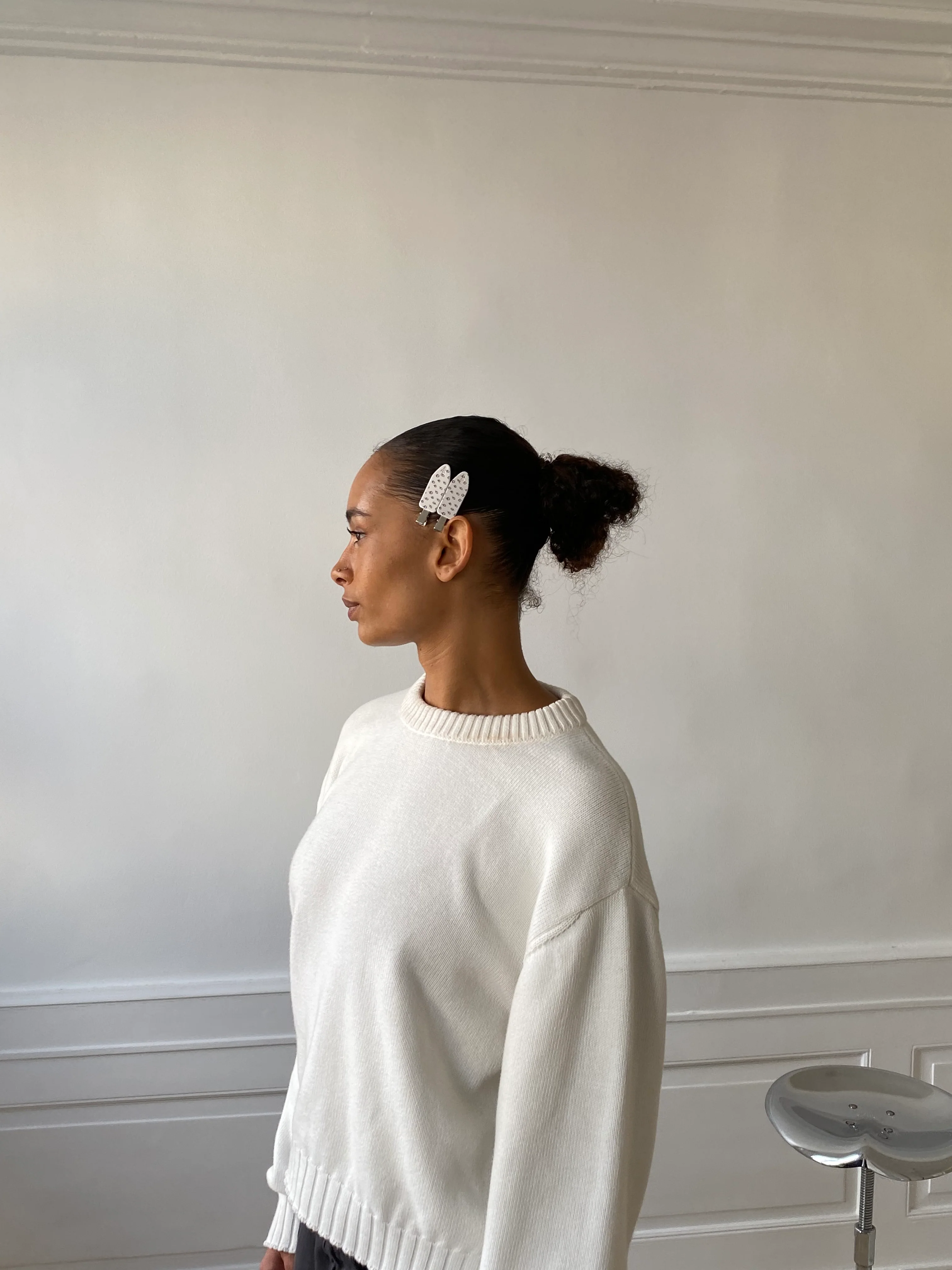 all day light knit sweater oat milk - Image 19