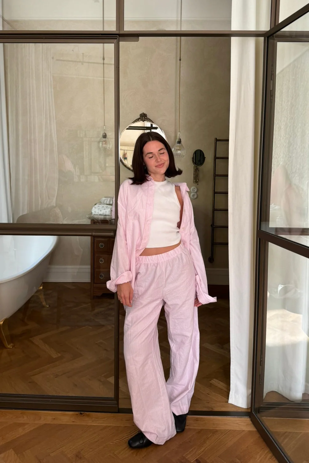 all day striped set pink - Image 3