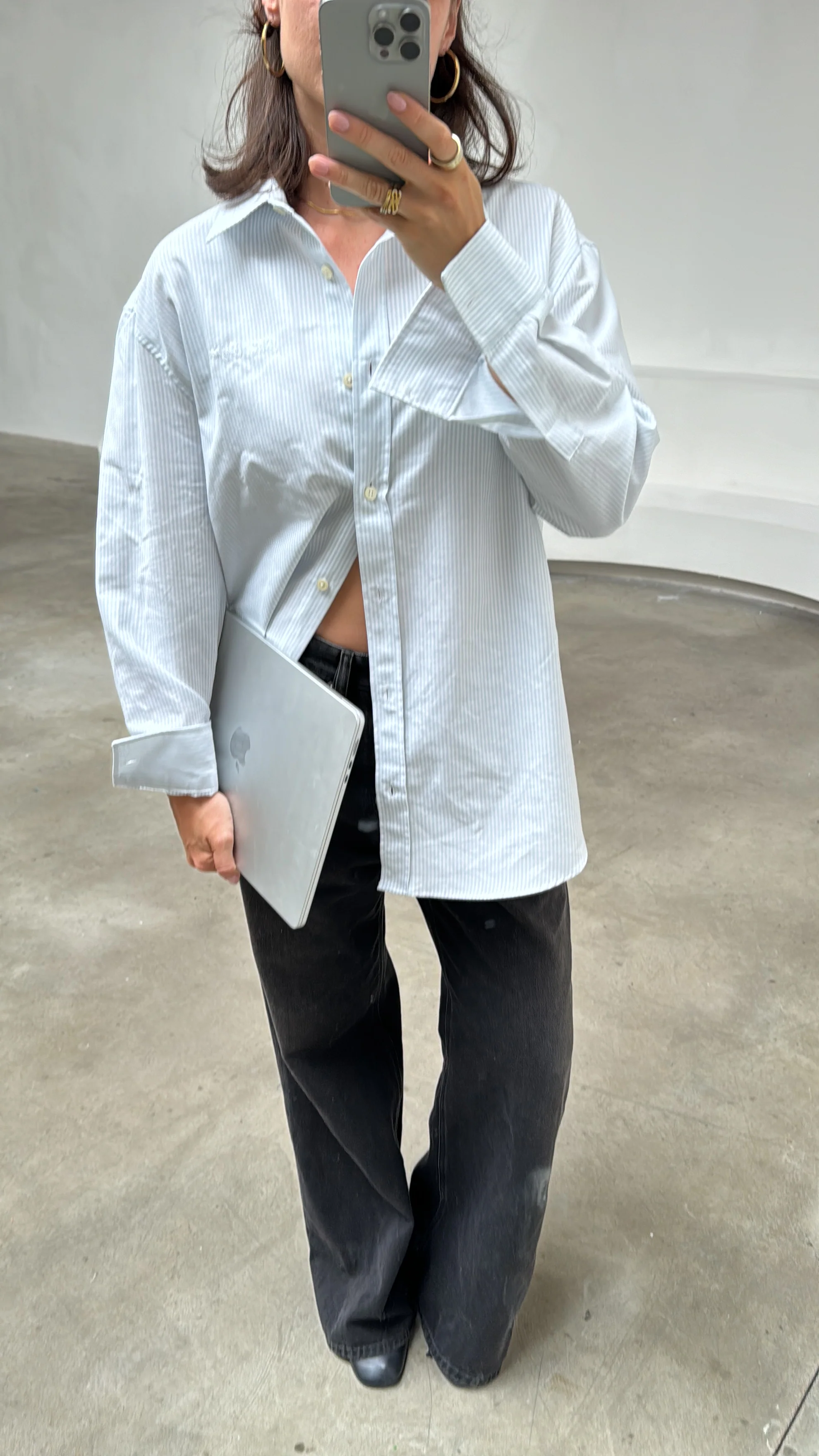 all day striped shirt blue - Image 15