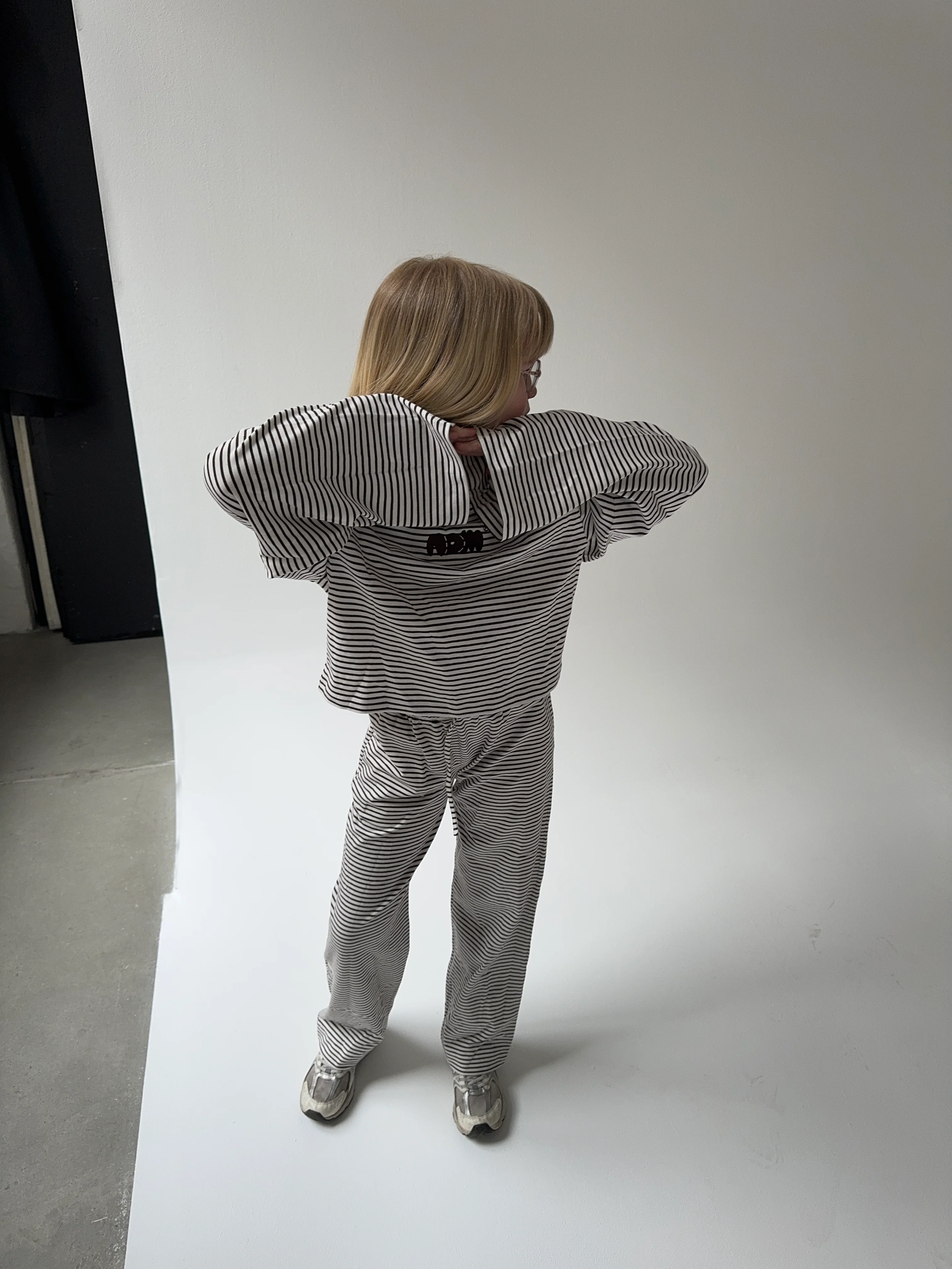 all day sweat pants chocolate cream stripes kids - Image 4