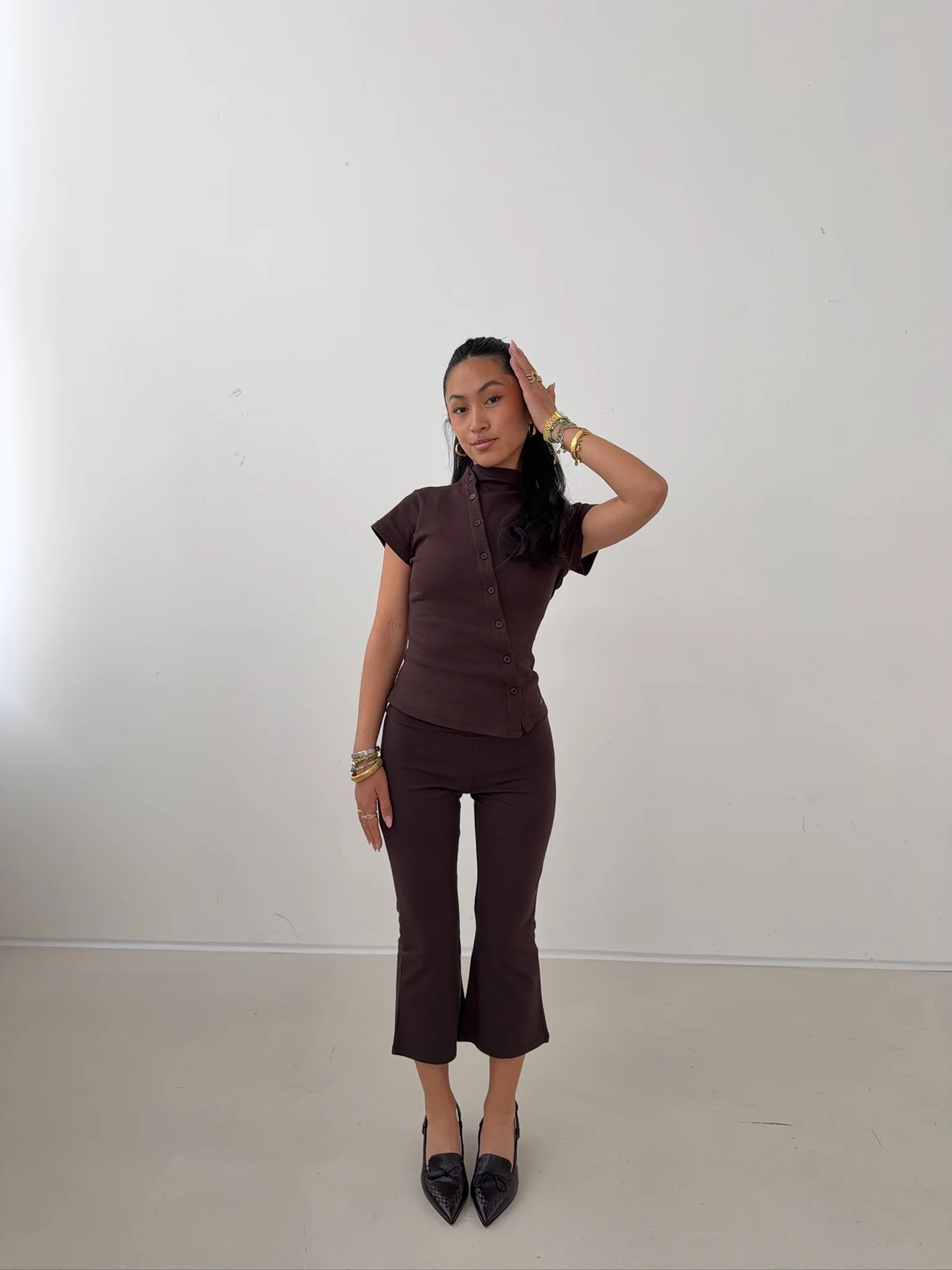 asymmetric cardigan cocoa - Image 12