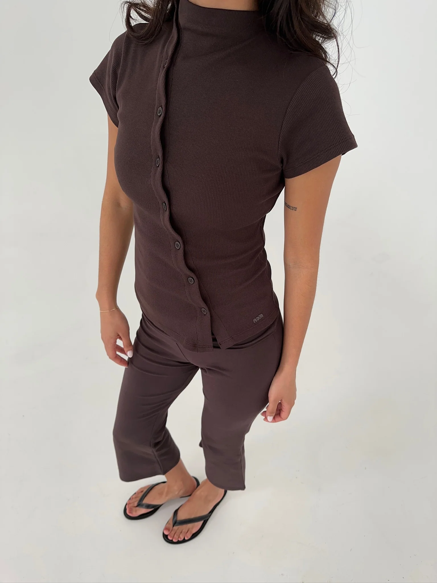 asymmetric cardigan cocoa - Image 3