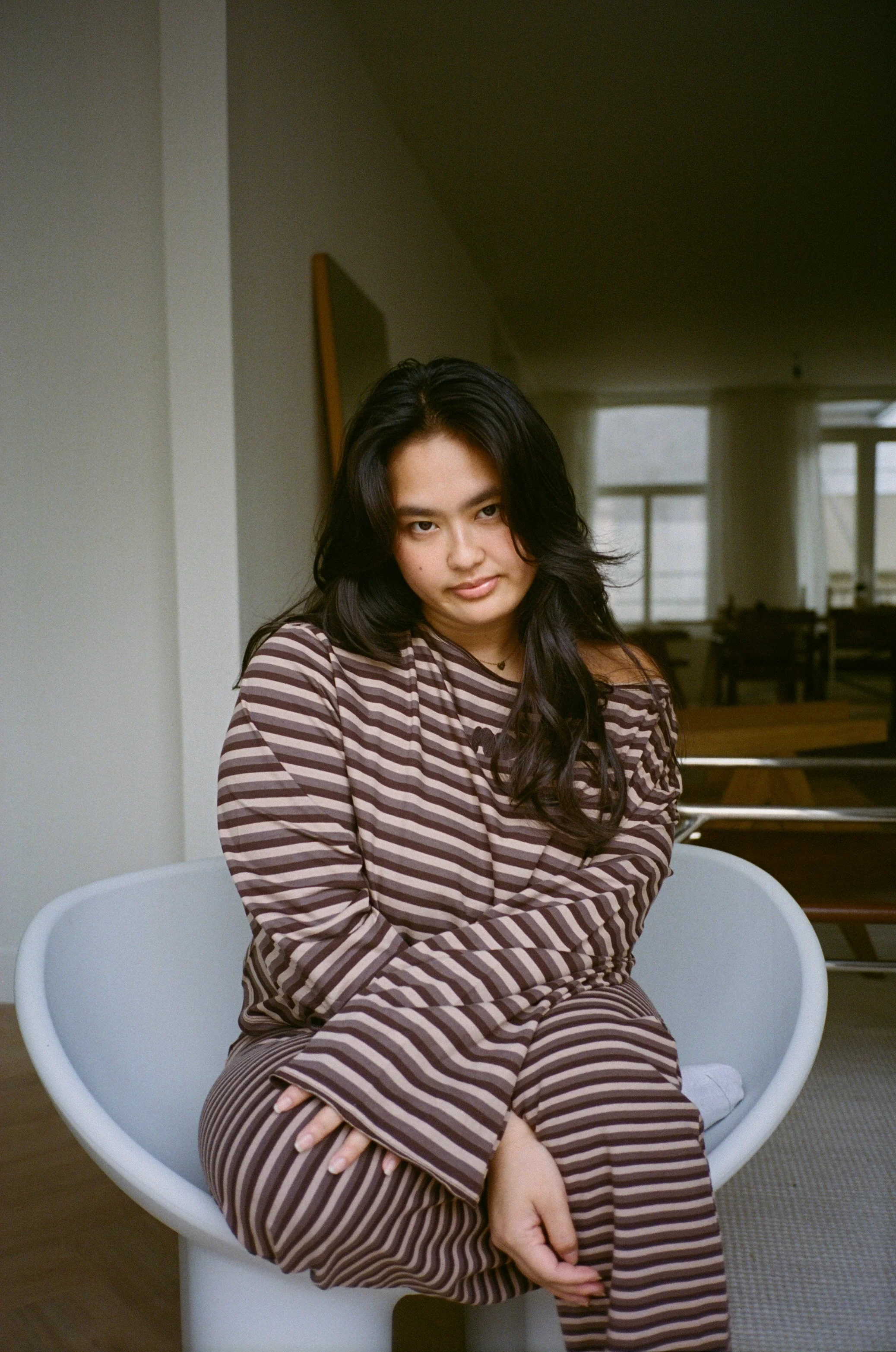 brown stripes longsleeve set - Image 4