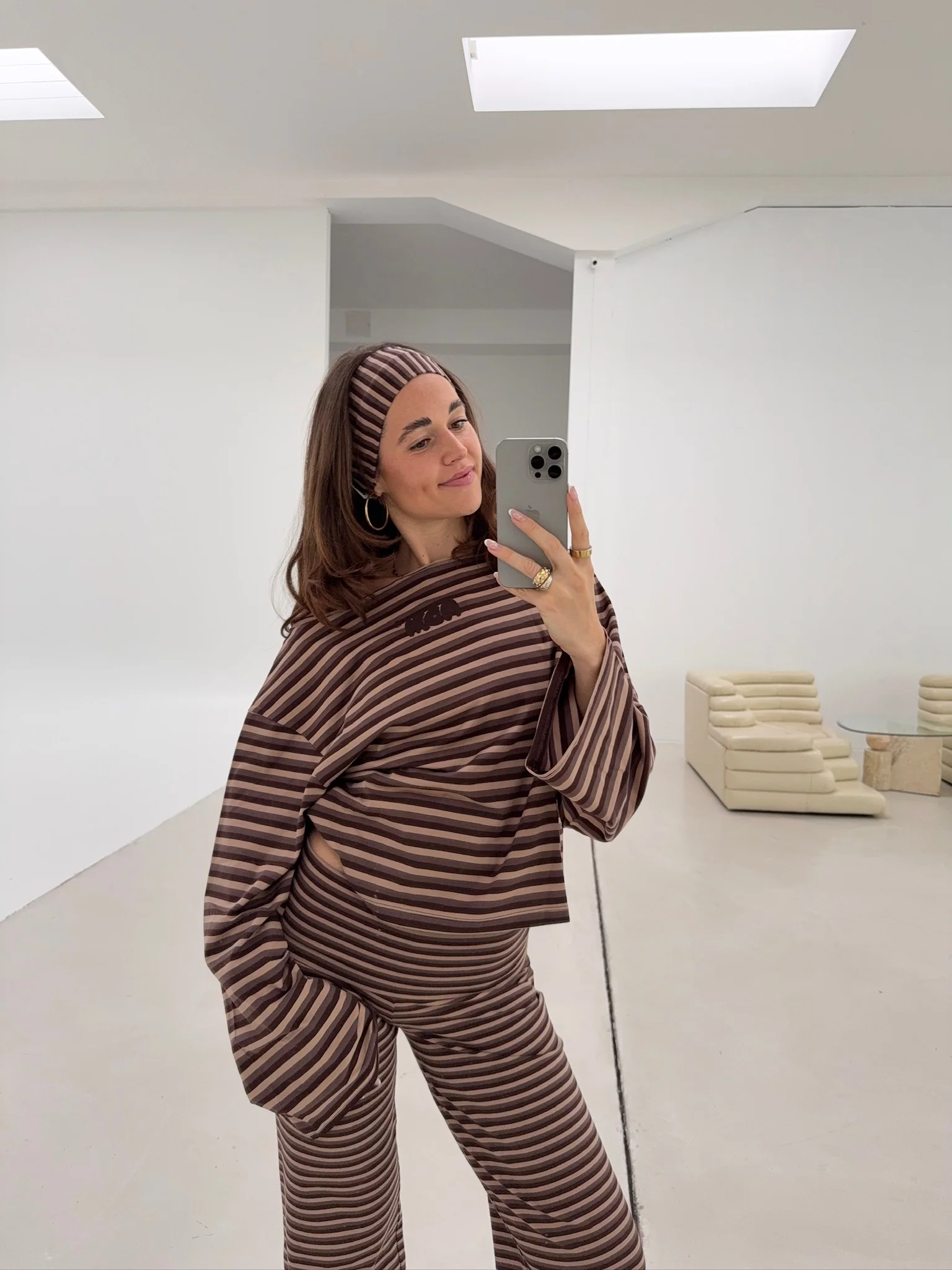 brown stripes longsleeve set - Image 6