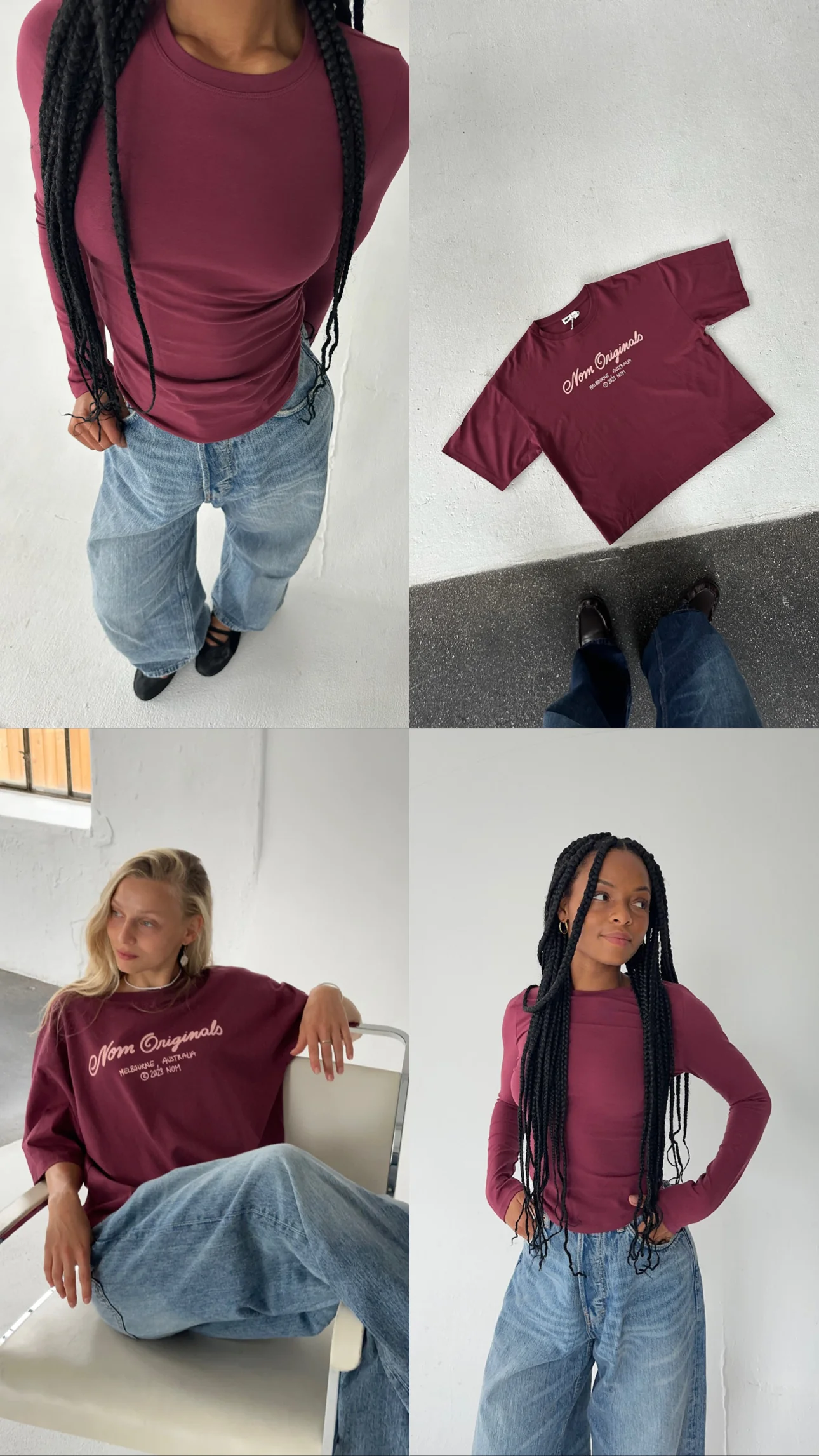 soft longsleeve long burgundy - Image 5
