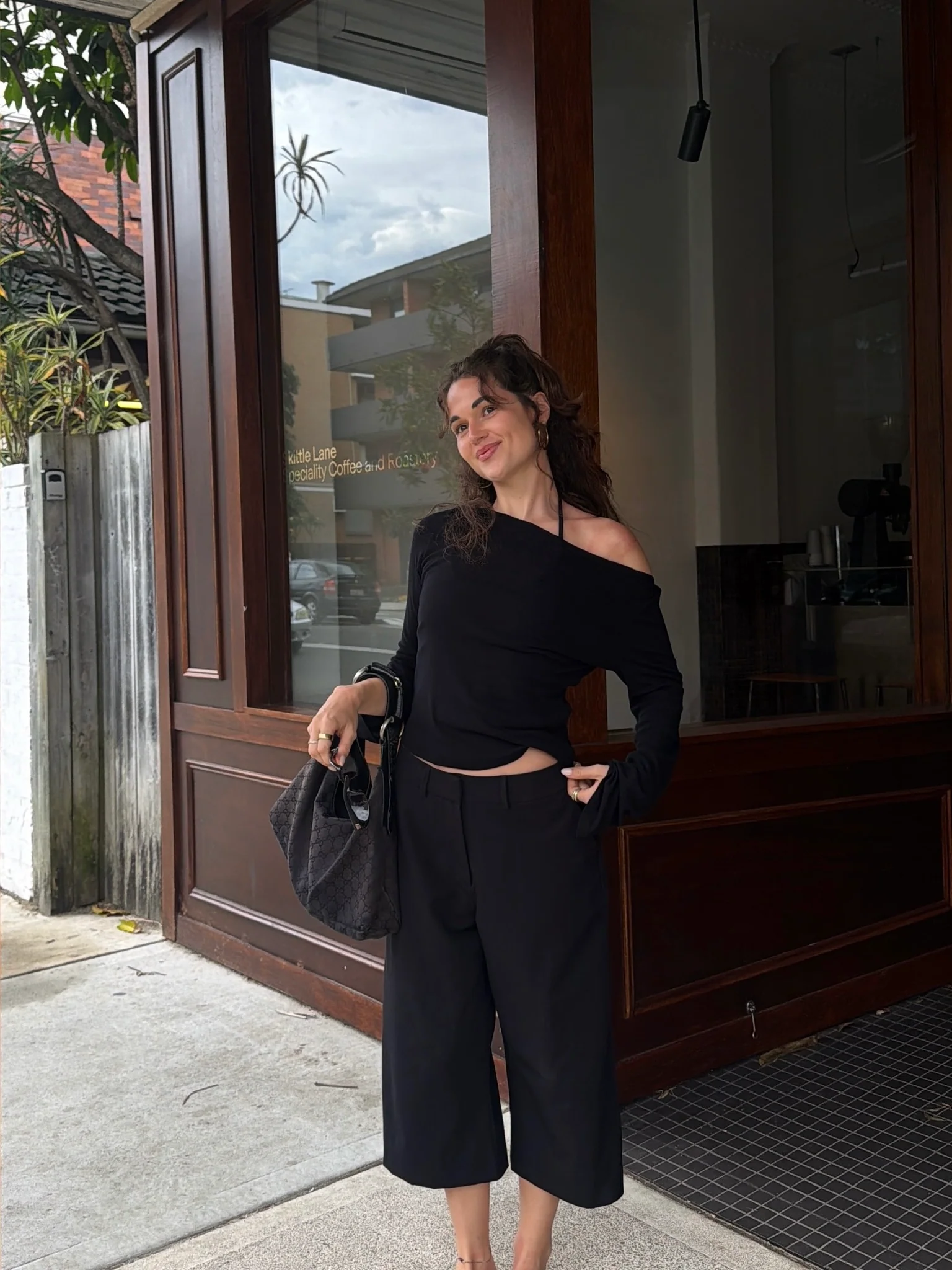 capri suit pants set black - Image 2