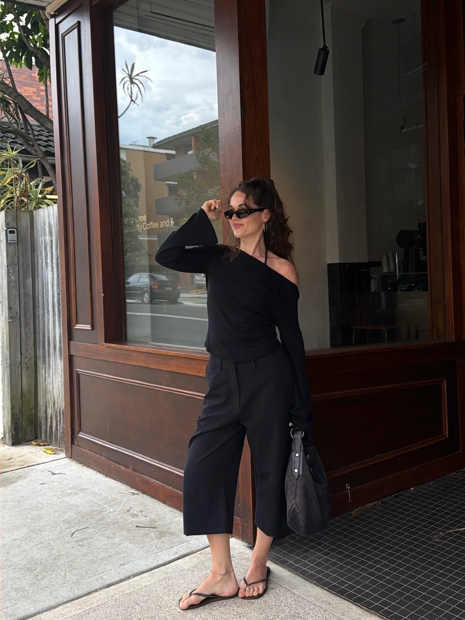 capri suit pants set black - Image 4