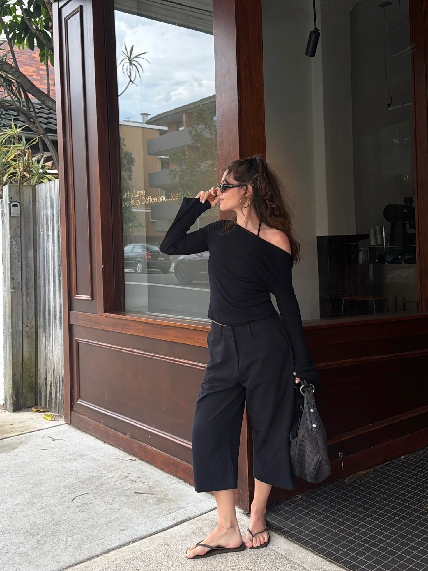 capri suit pants set black - Image 6