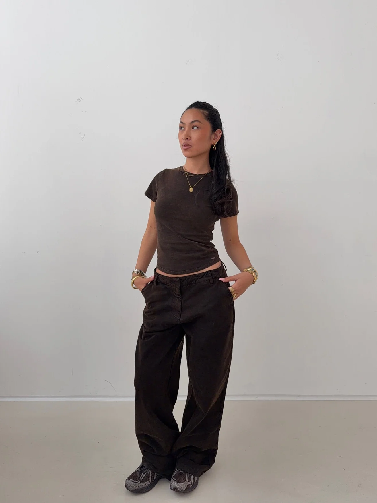 cargo pants black with wash - Image 9