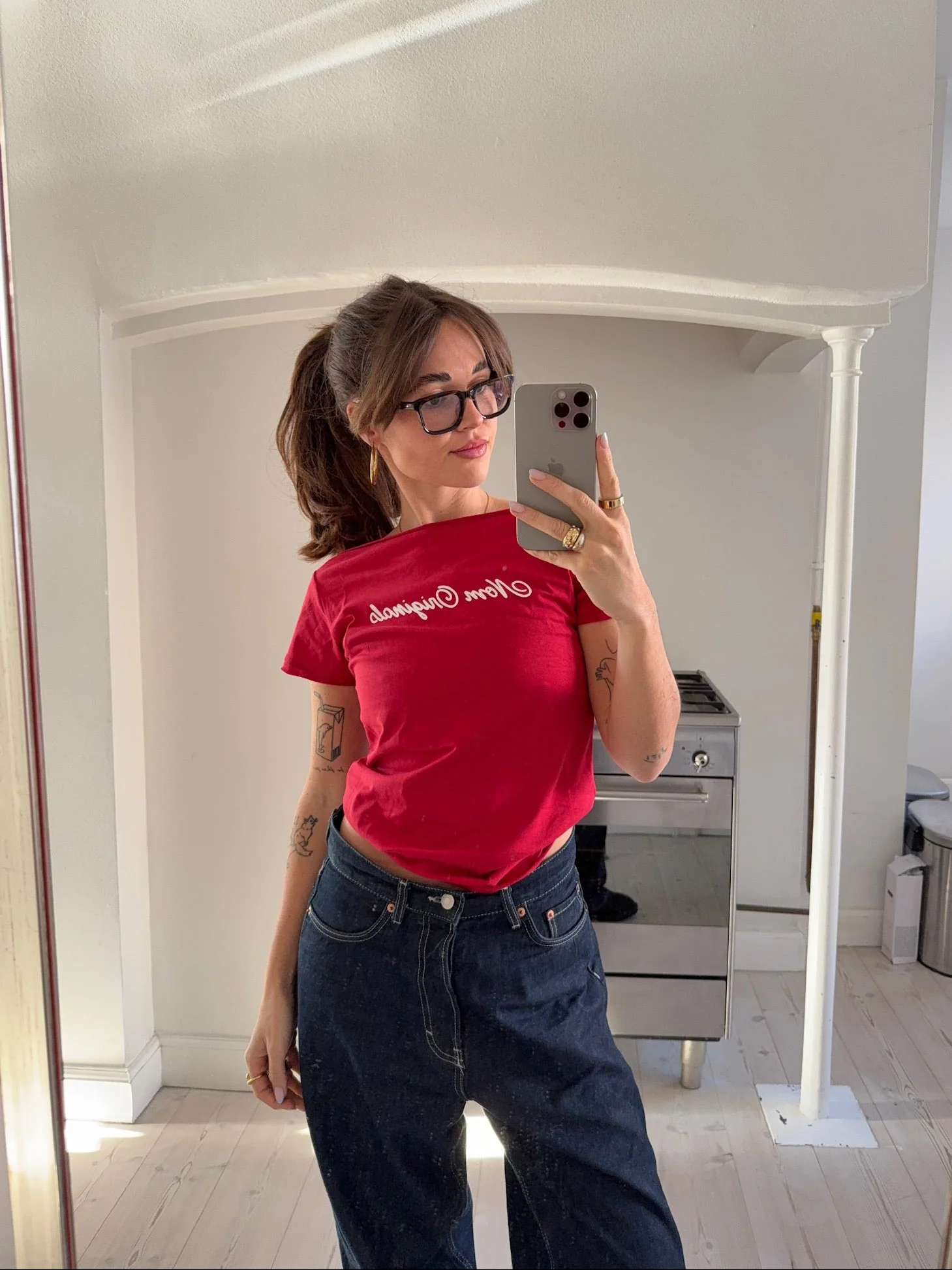 casual tee chili red - Image 3