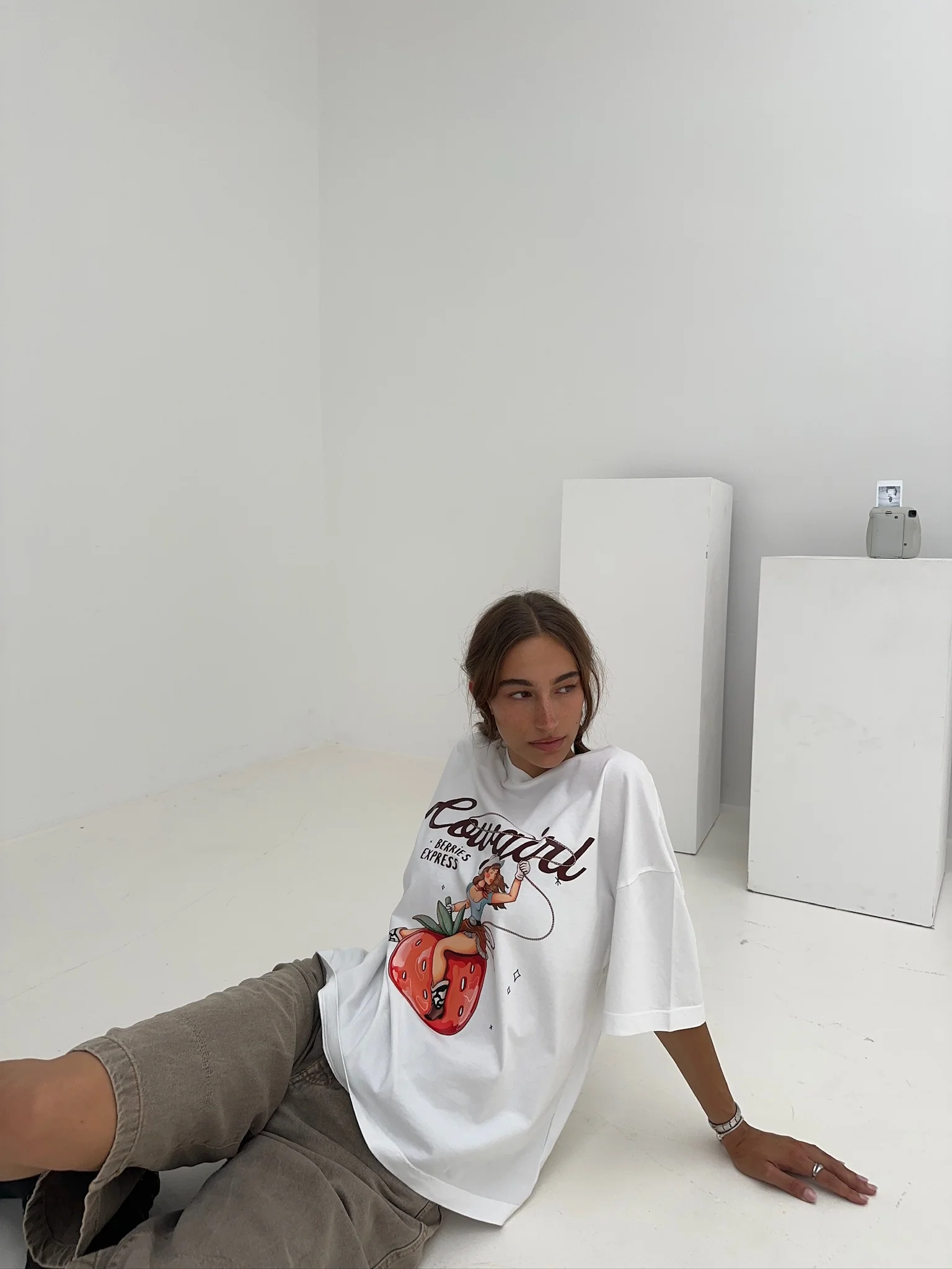 cowgirl boxy tee white - Image 6