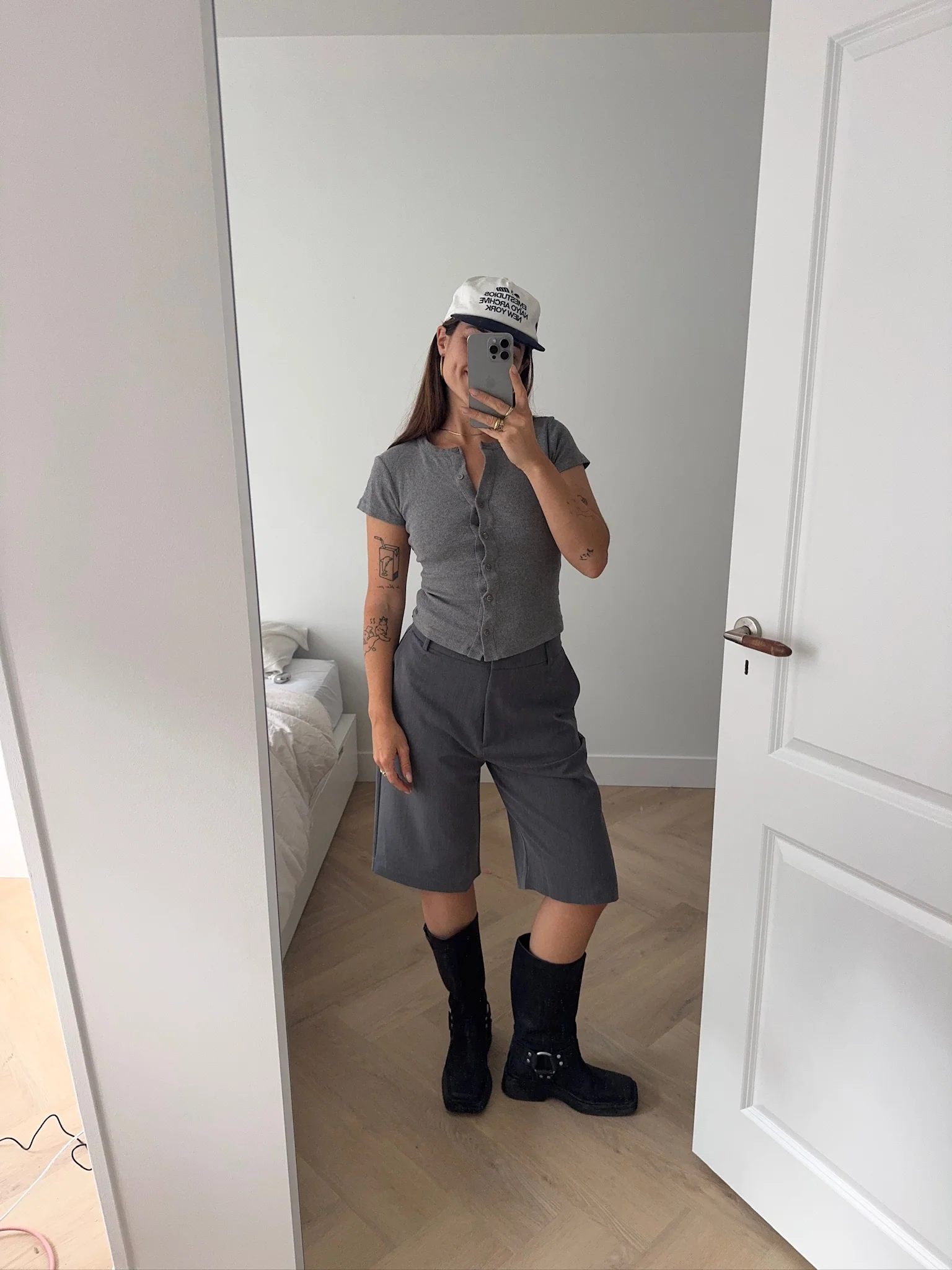 cropped suit pants grey - Image 8