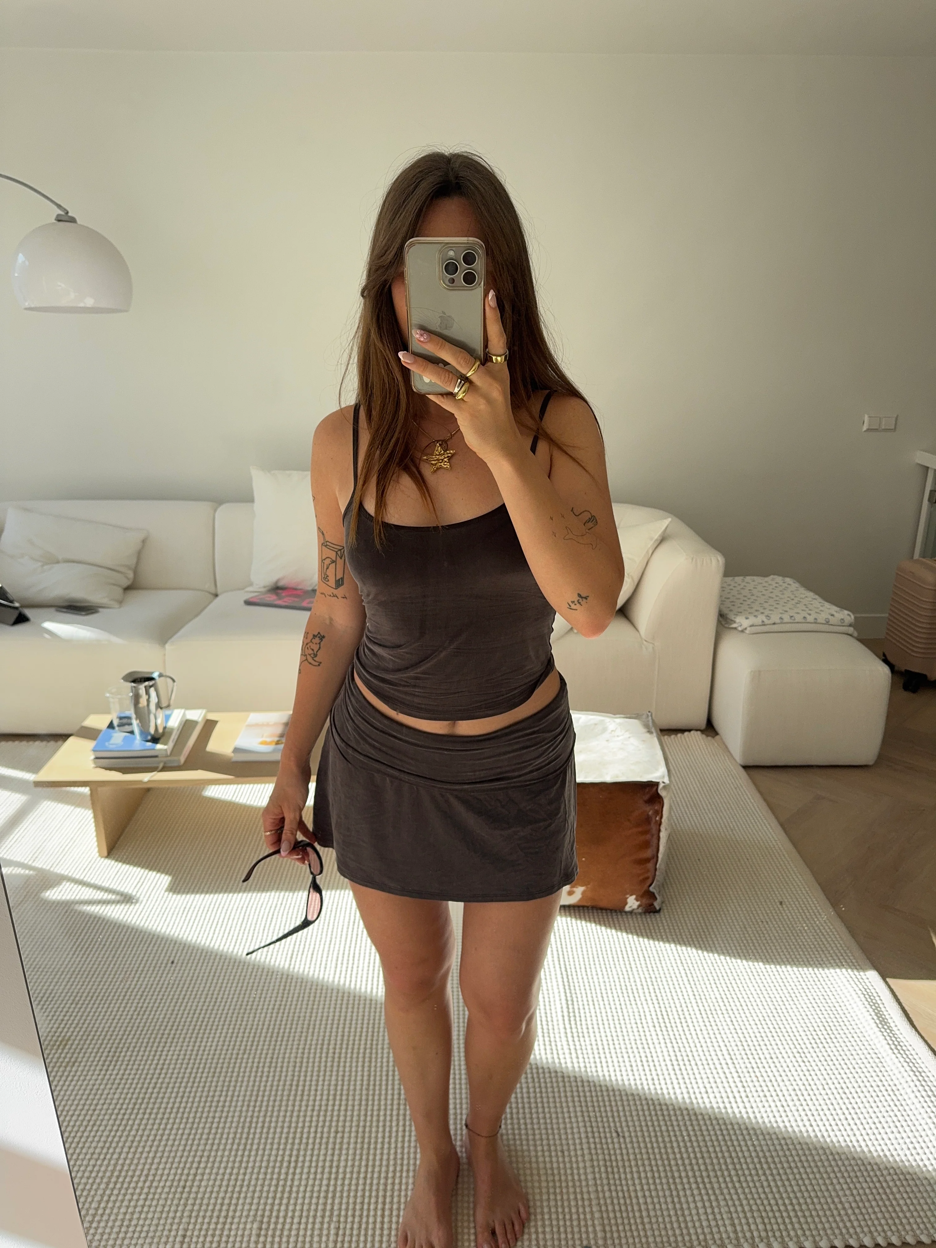 cupro set dark brown - Image 7