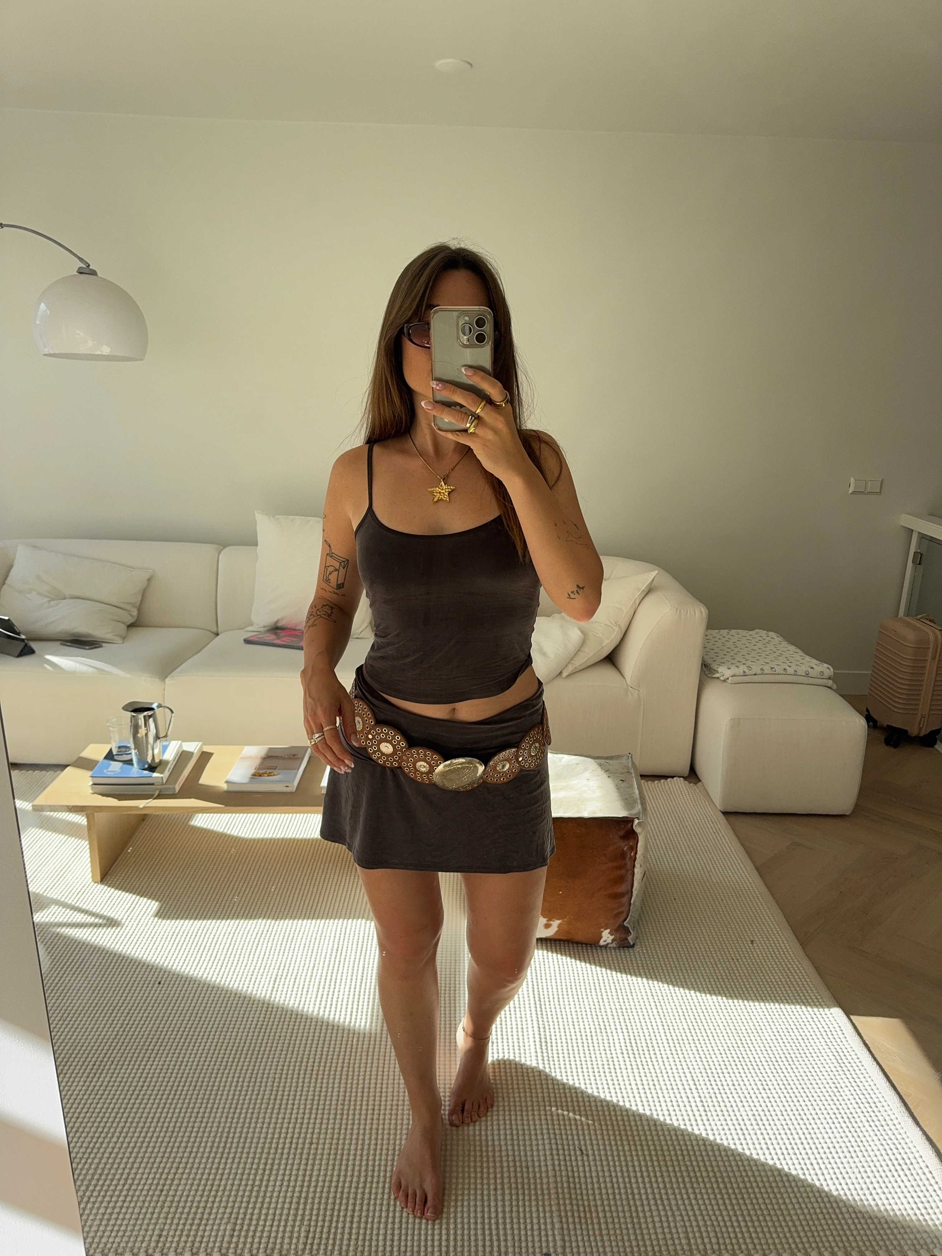 cupro set dark brown - Image 9