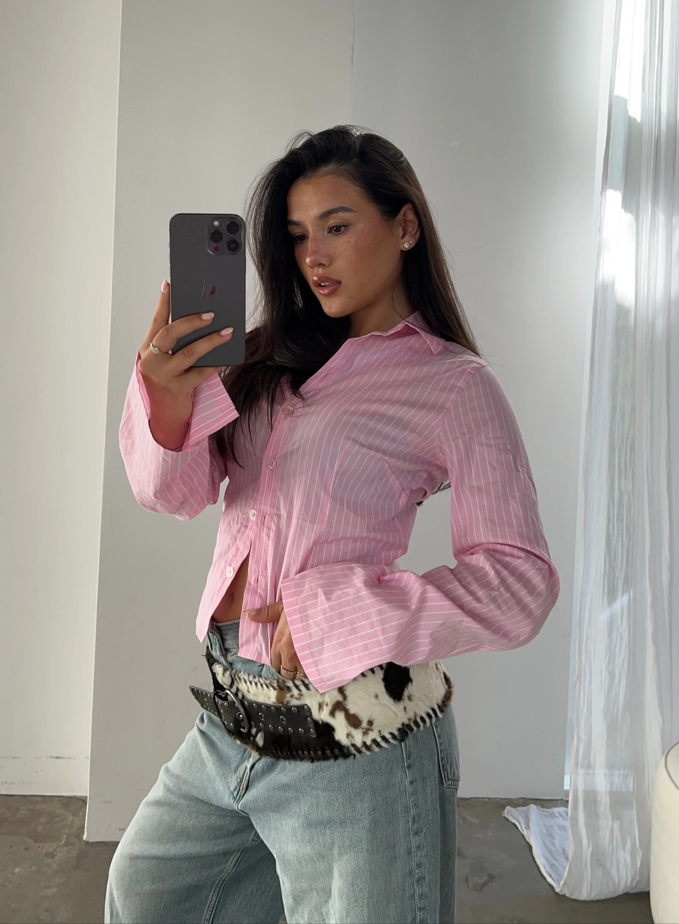 fitted blouse stripes - Image 4