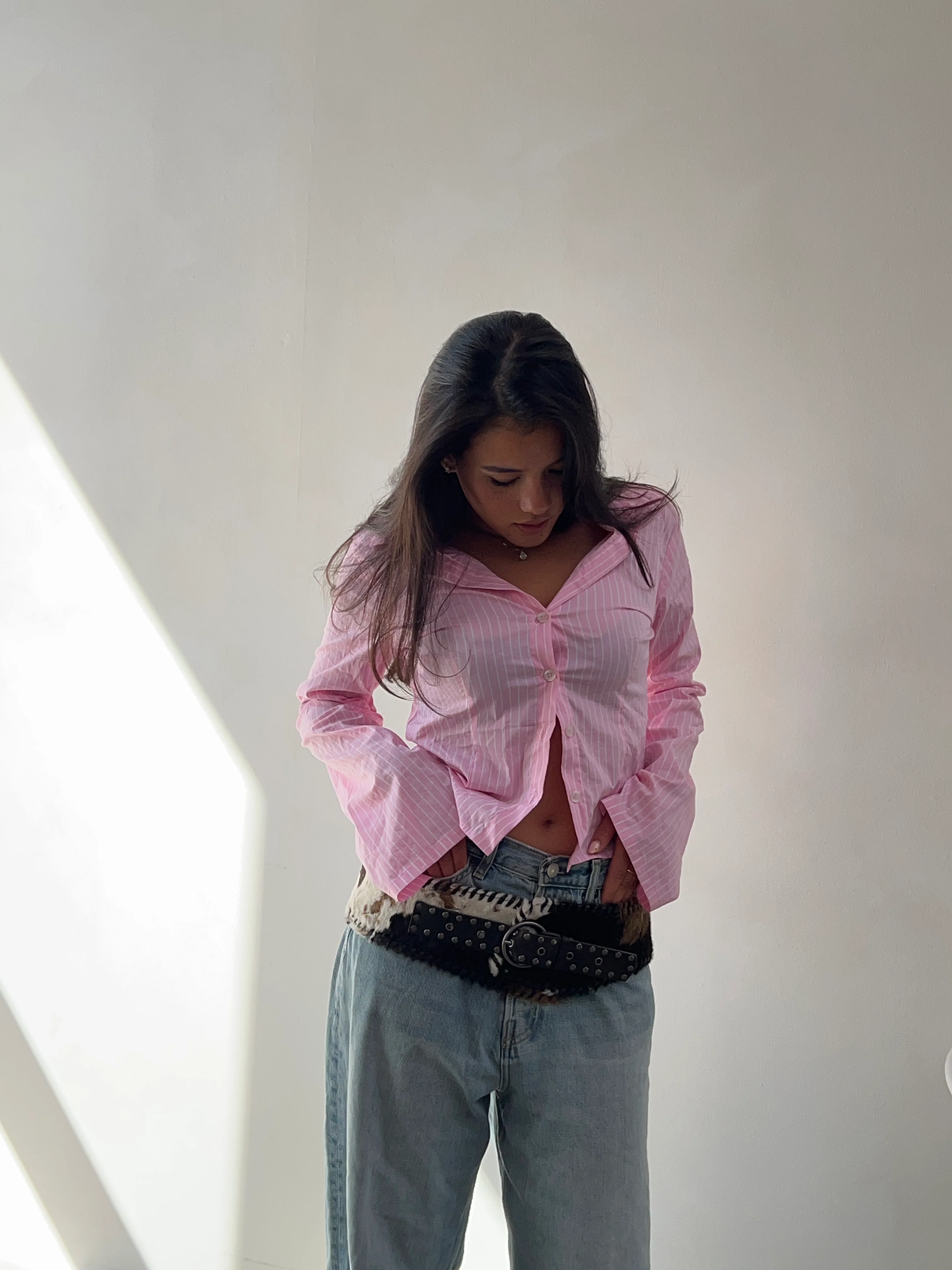 fitted blouse stripes - Image 9