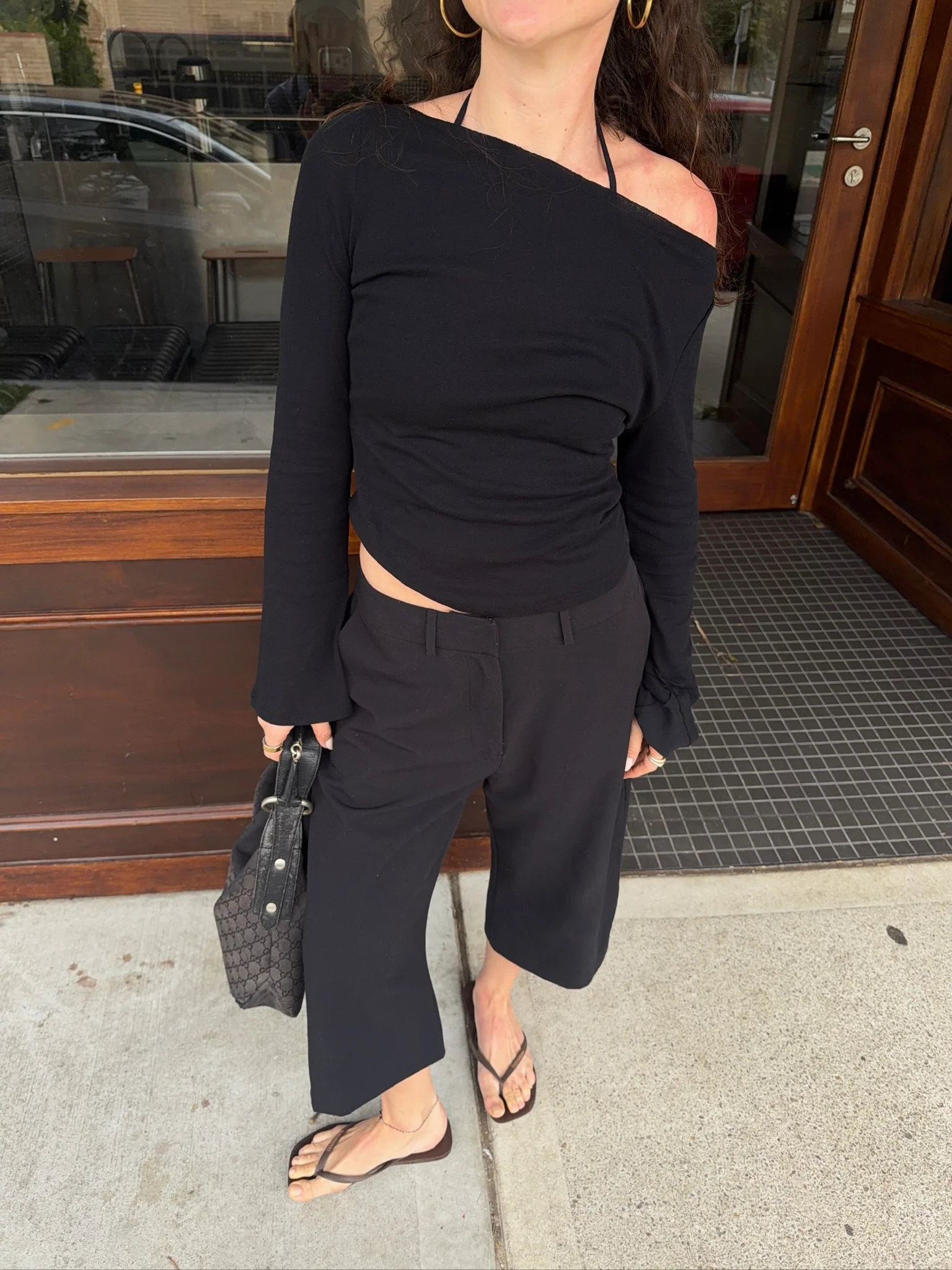 flared longsleeve black