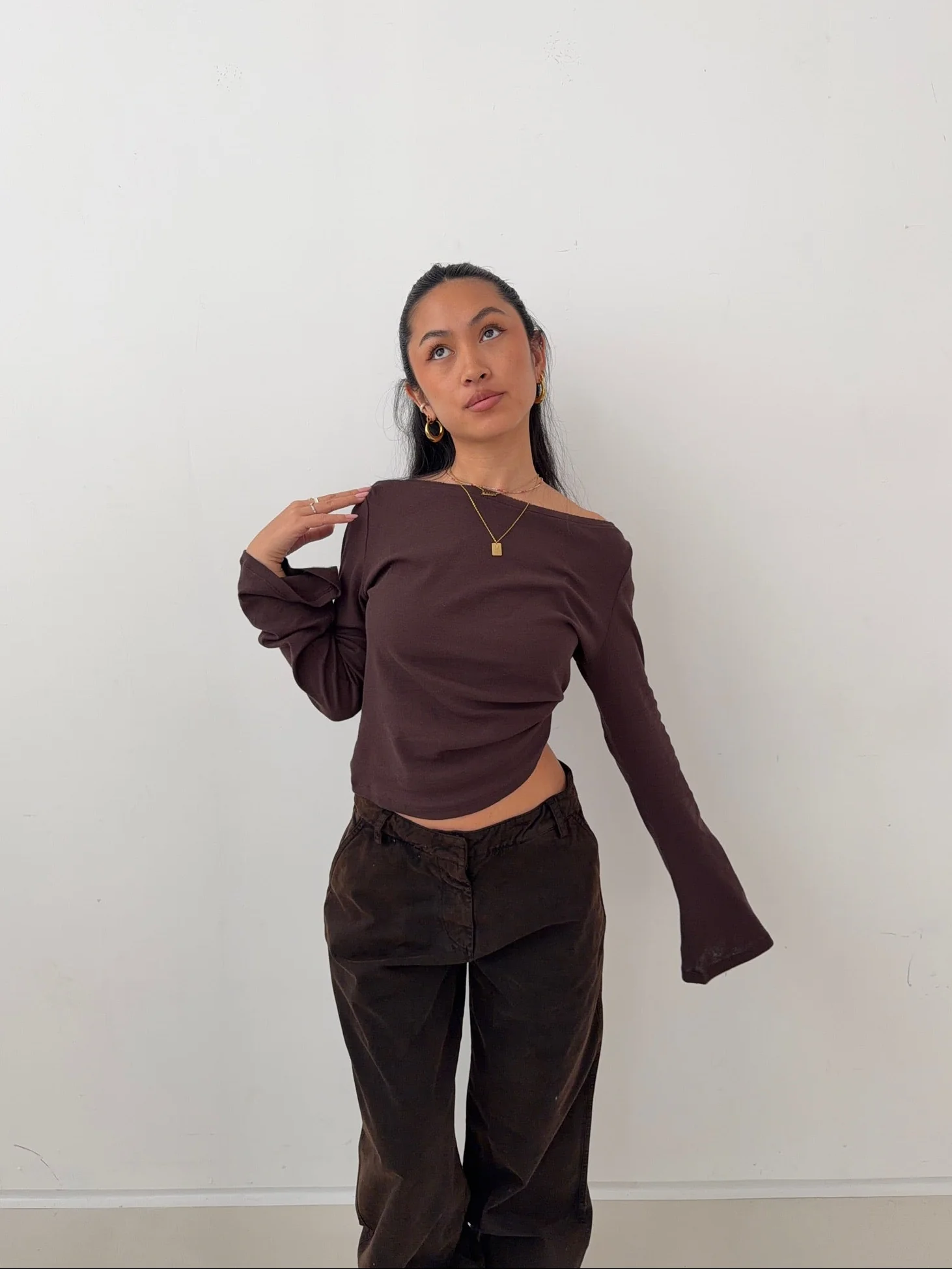 flared longsleeve cocoa - Image 9