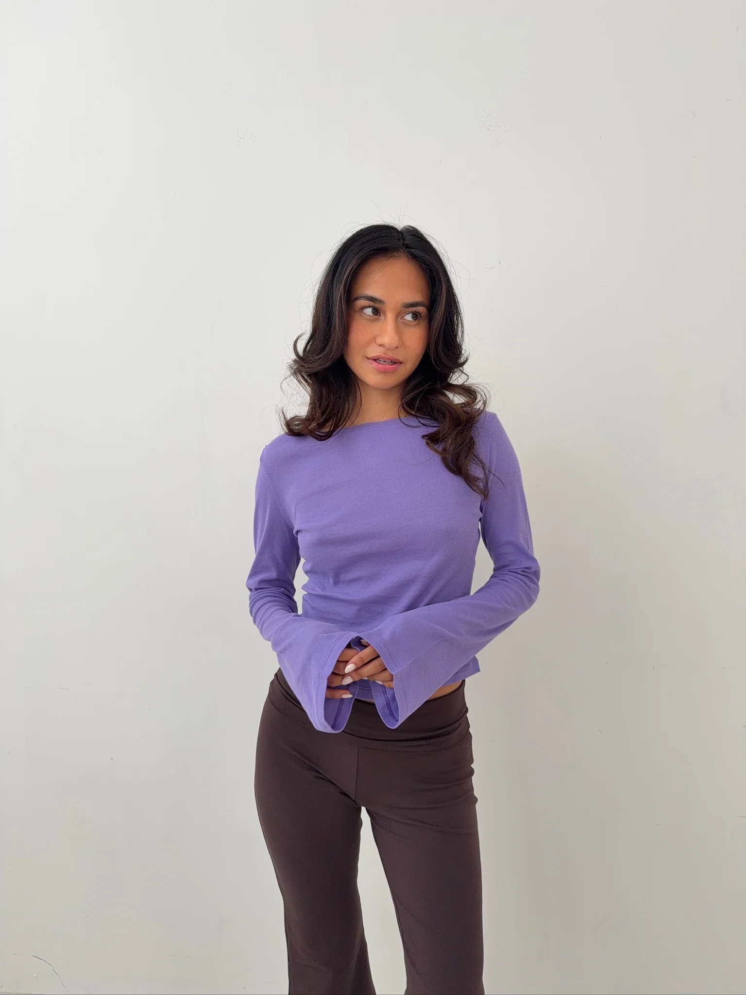 flared longsleeve lilac - Image 4