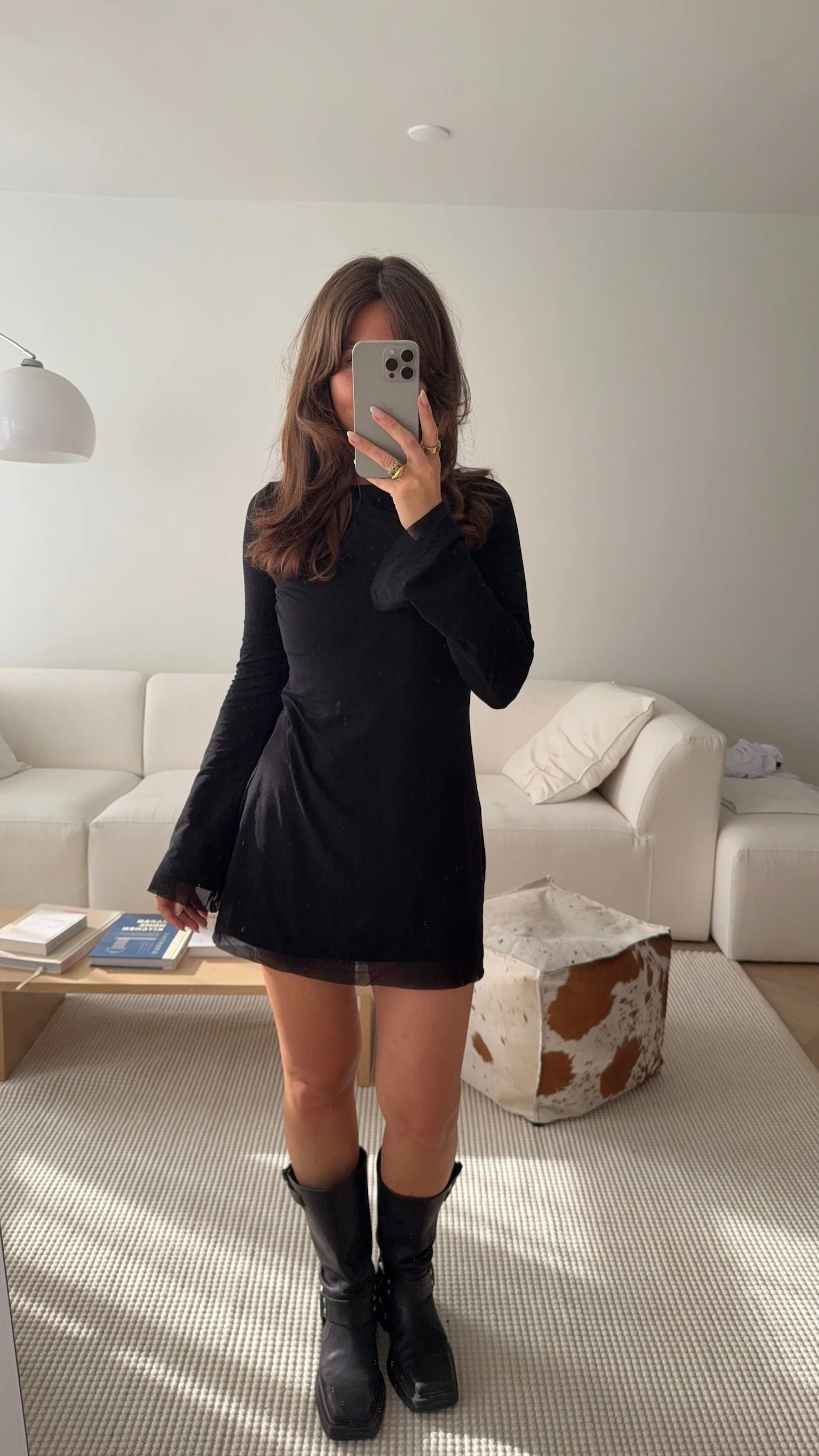 flared mini dress black - Image 5