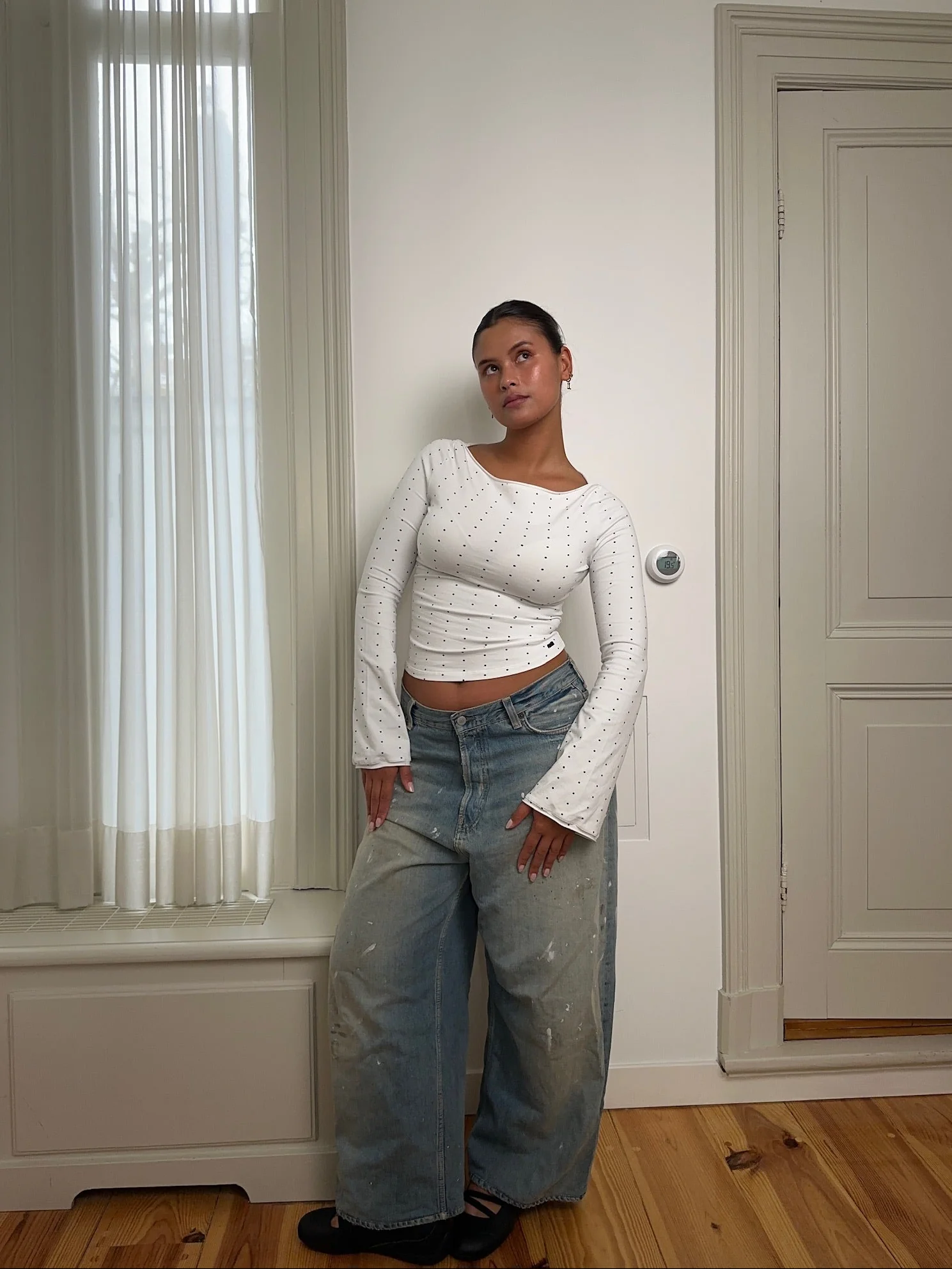 flared soft longsleeve tiny dots - Image 10