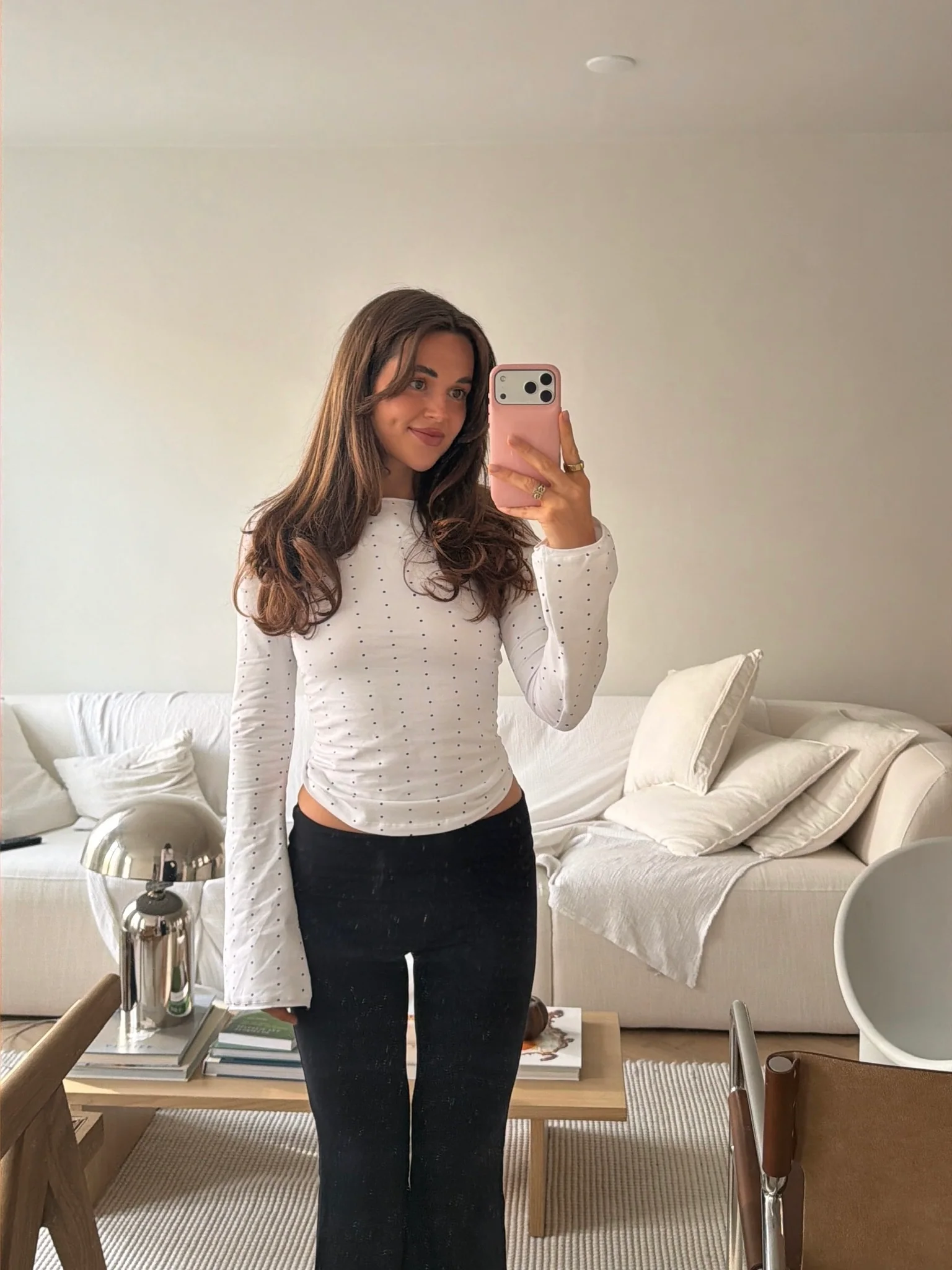 flared soft longsleeve tiny dots - Image 4