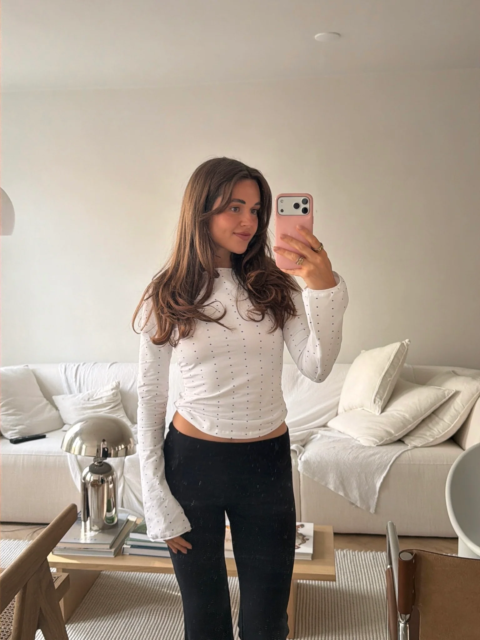 flared soft longsleeve tiny dots - Image 9