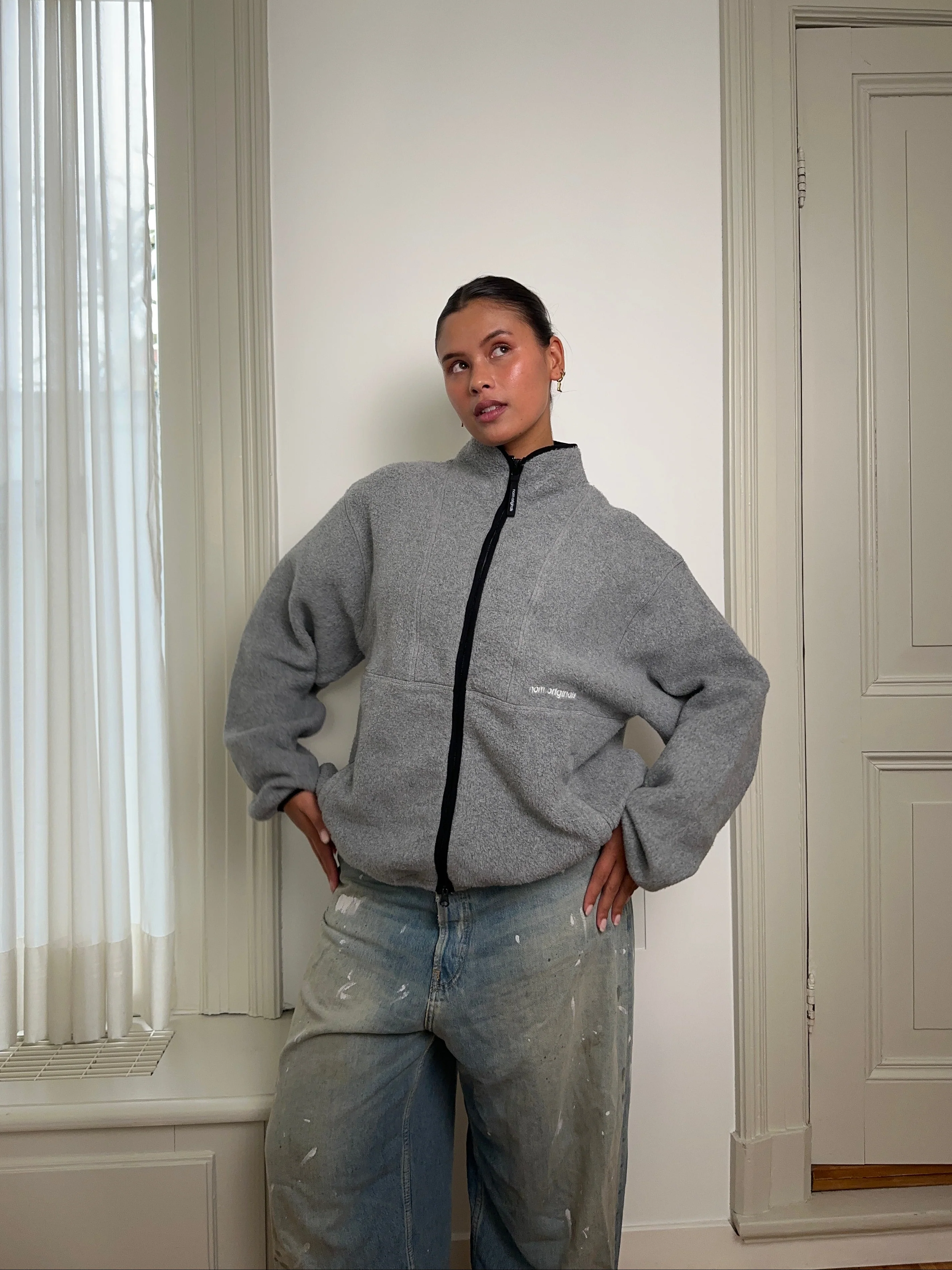fleece jacket grey melange - Image 15
