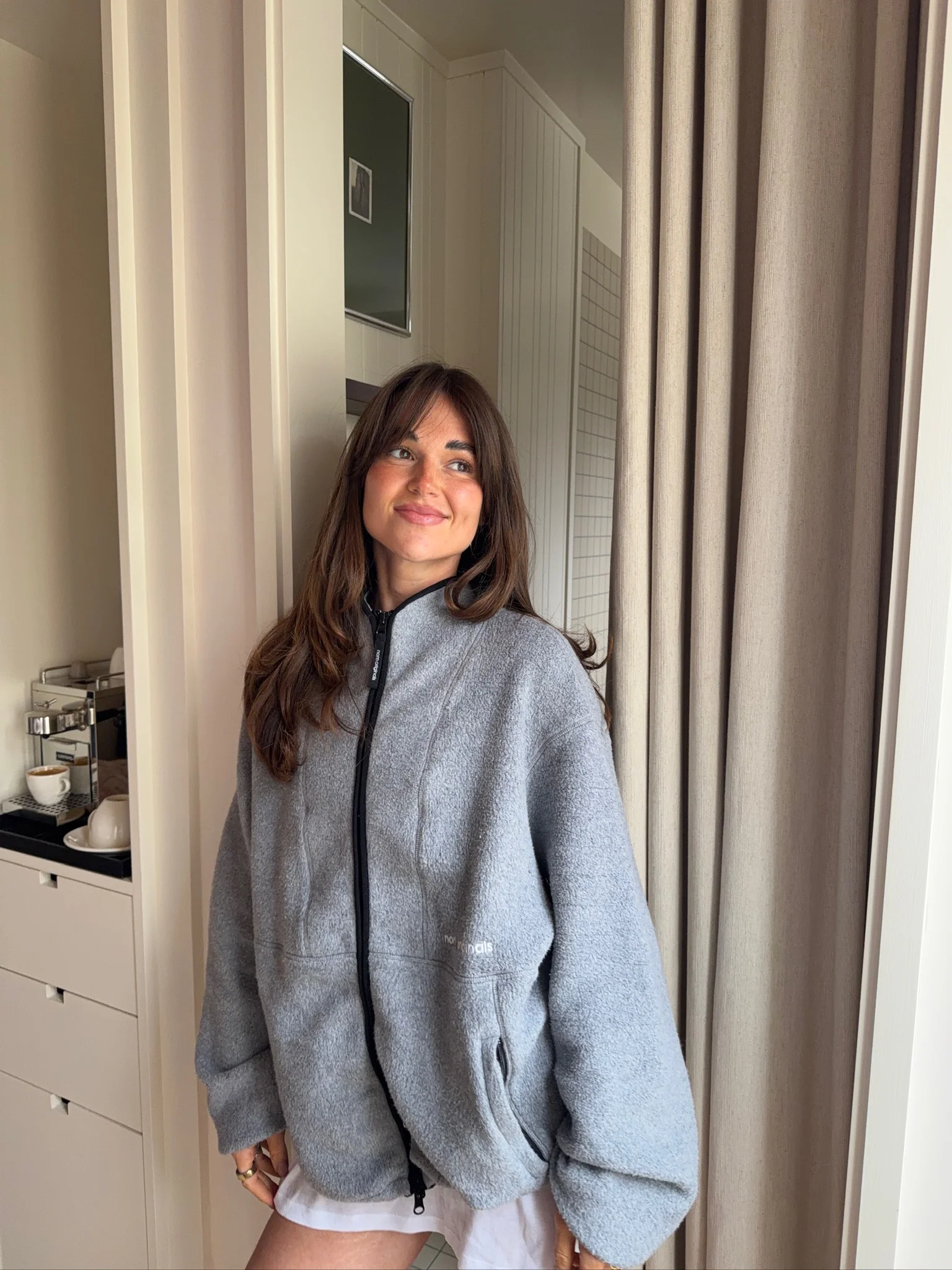 fleece jacket grey melange - Image 16