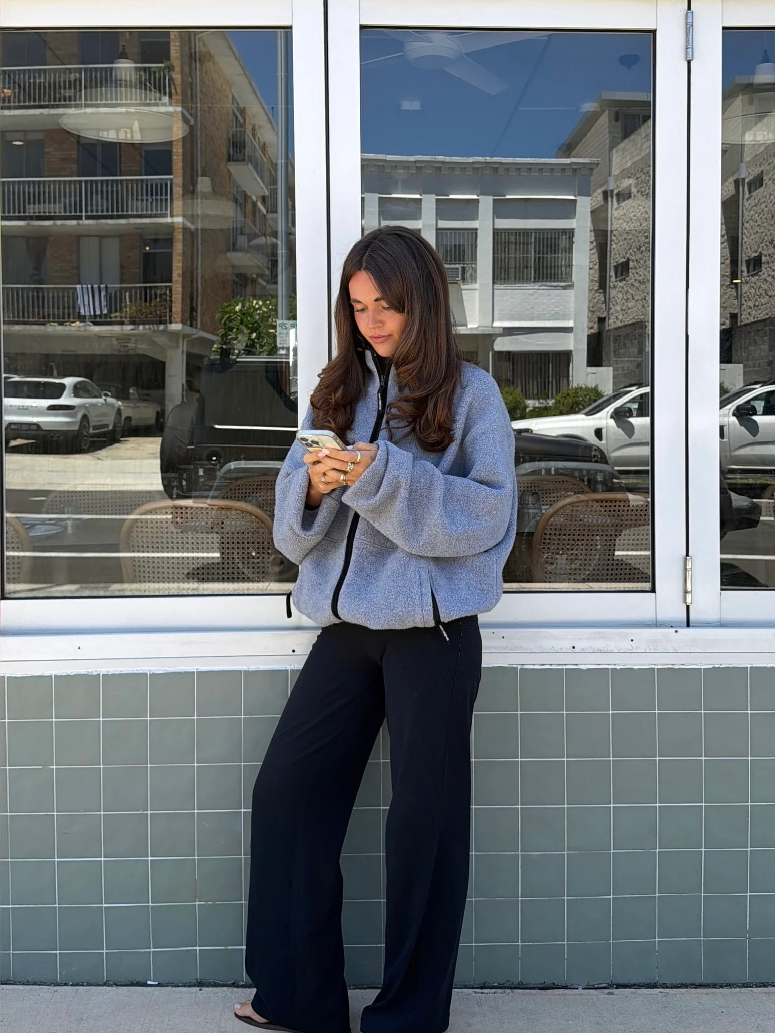 fleece jacket grey melange - Image 17