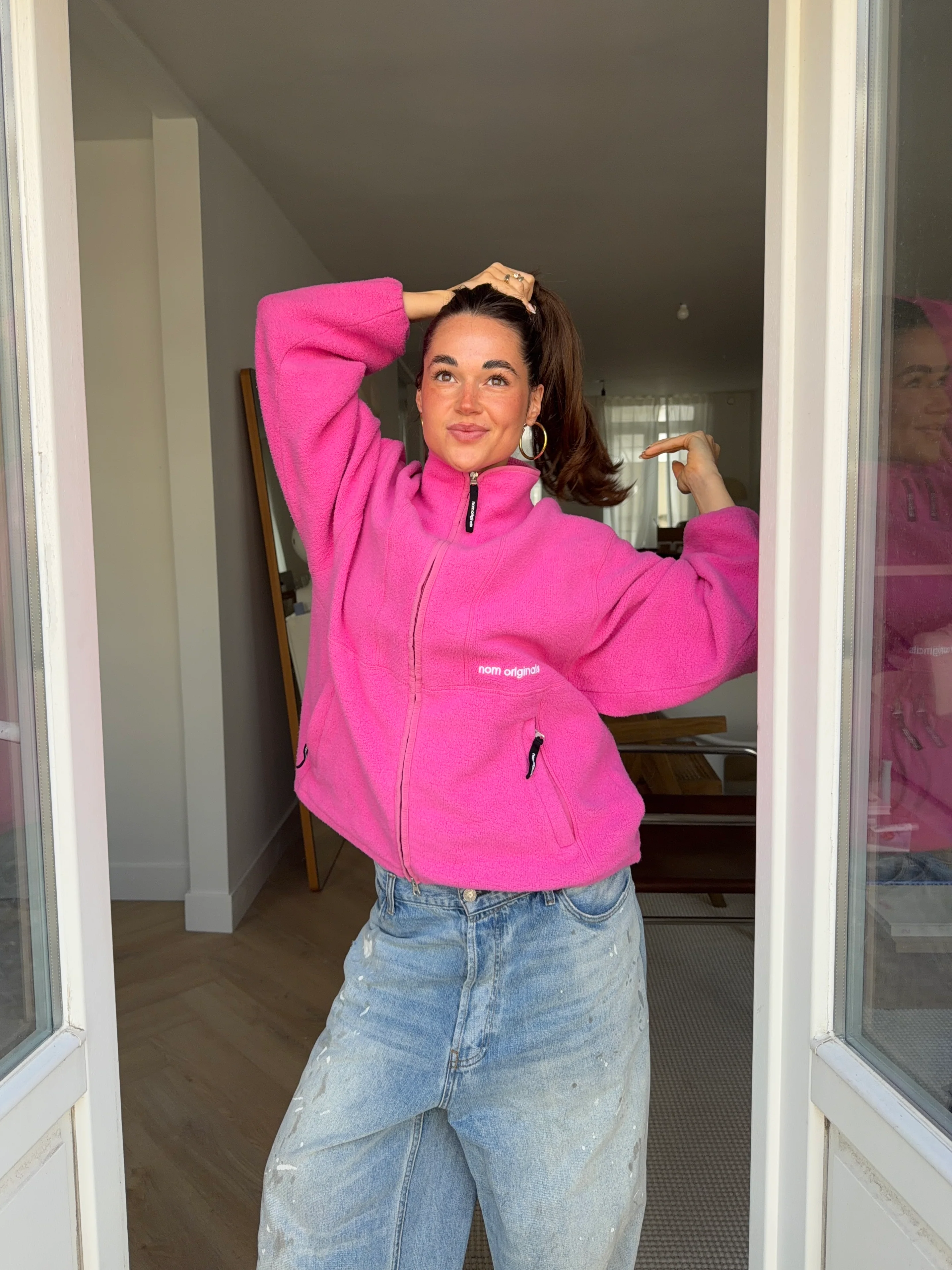 fleece jacket magenta - Image 3