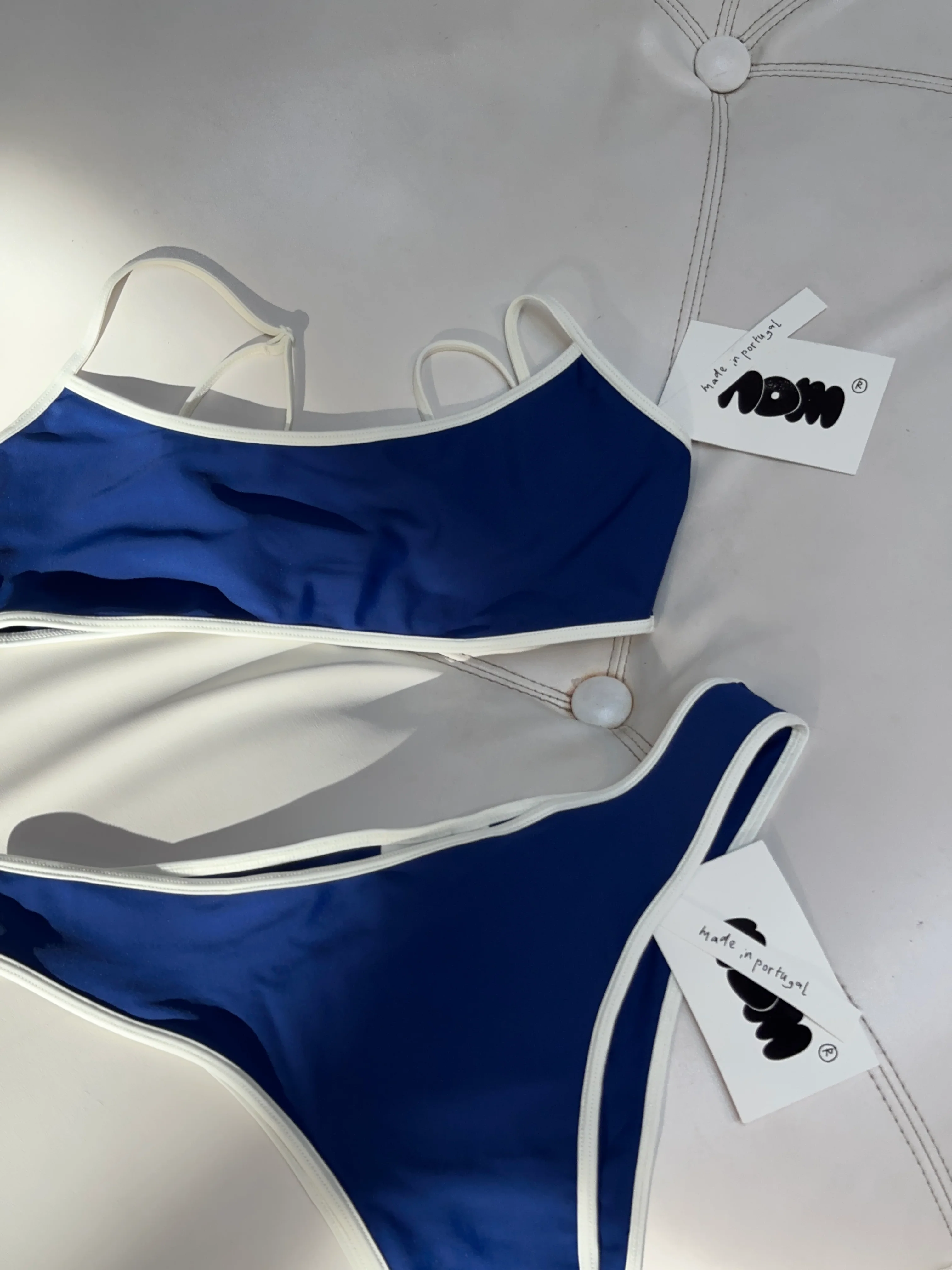 georgia top deep blue/creme - Image 3