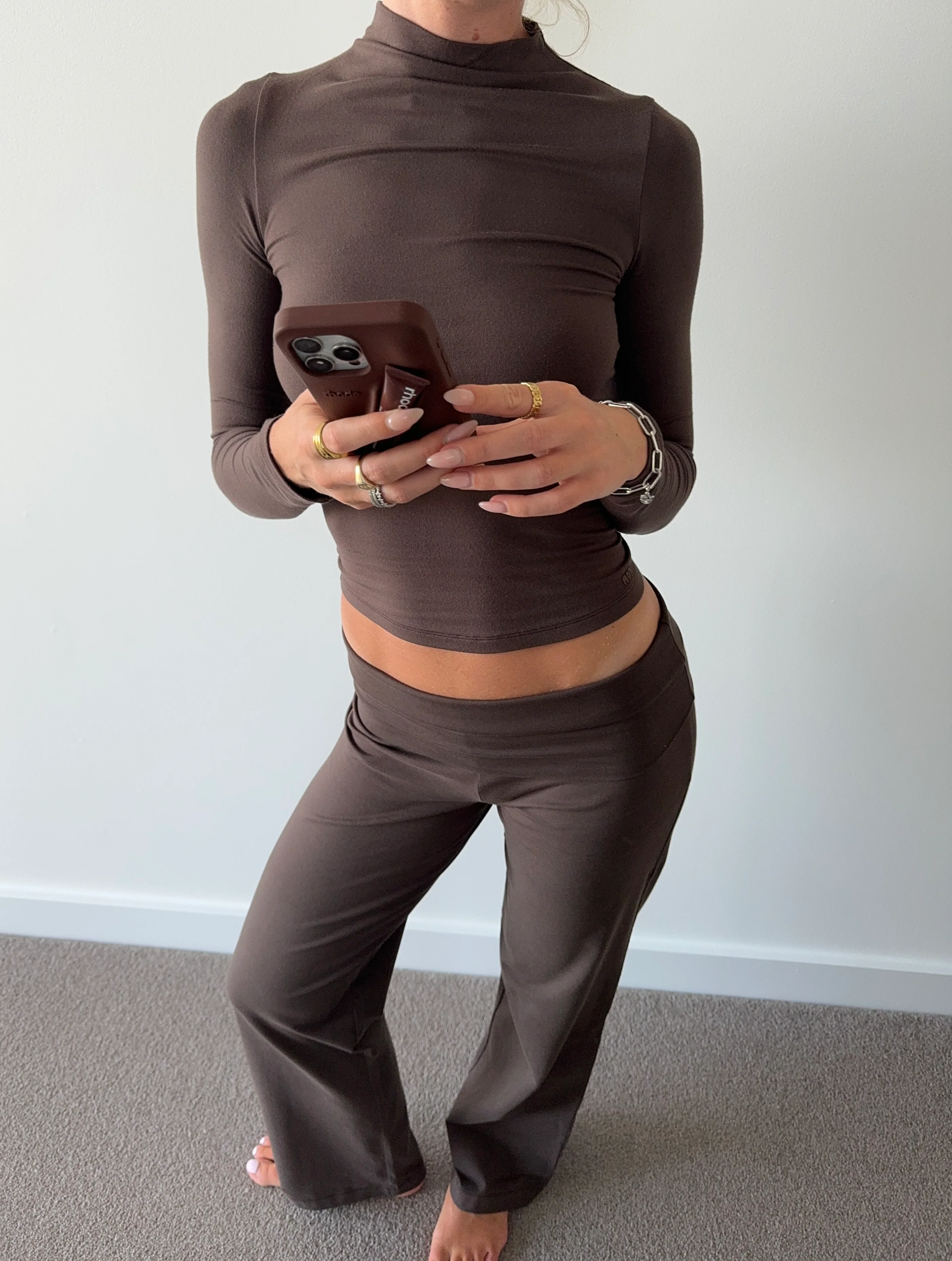 heavy soft pants brown - Image 3