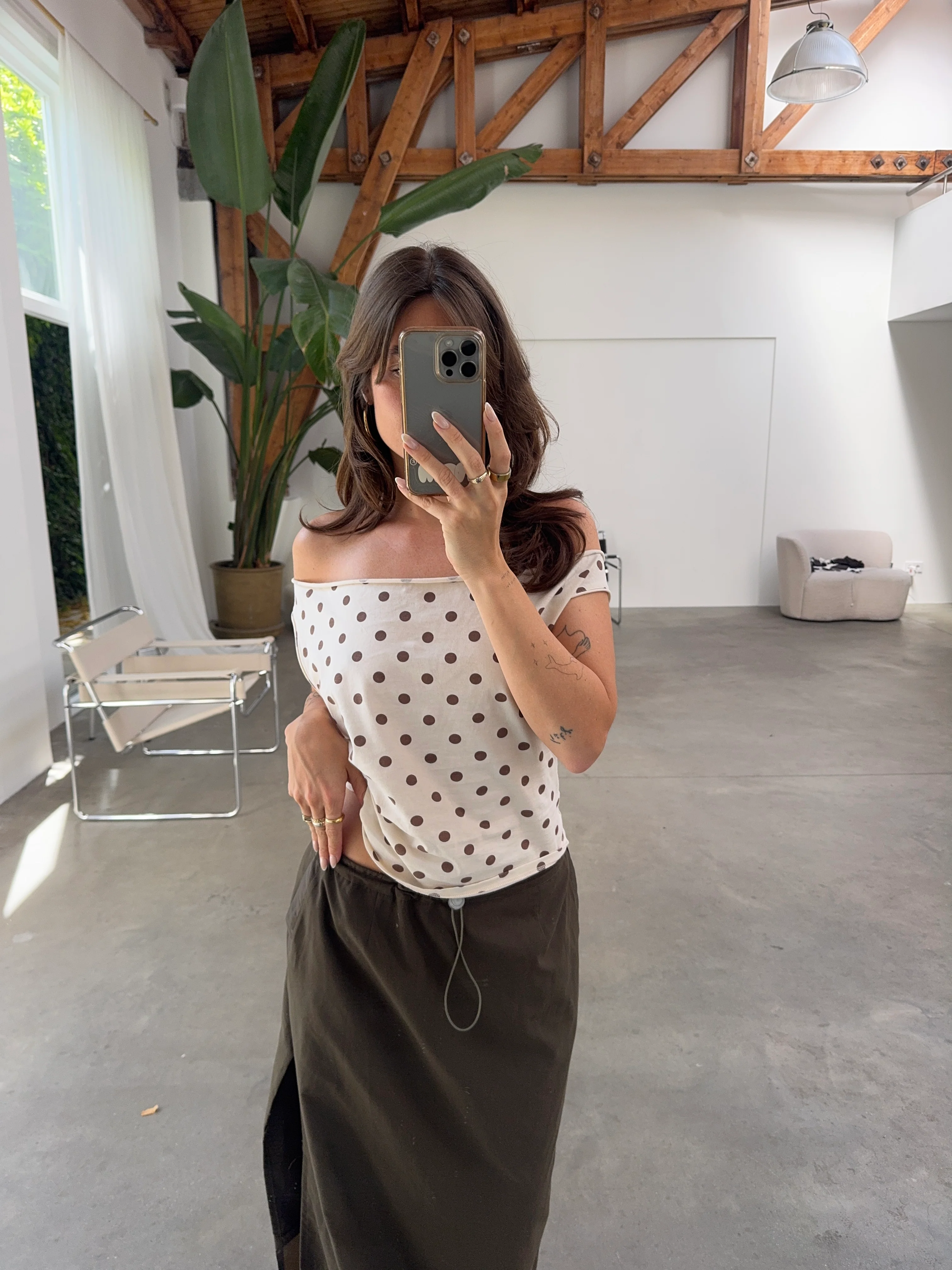 melt top polka dots brown - Image 11