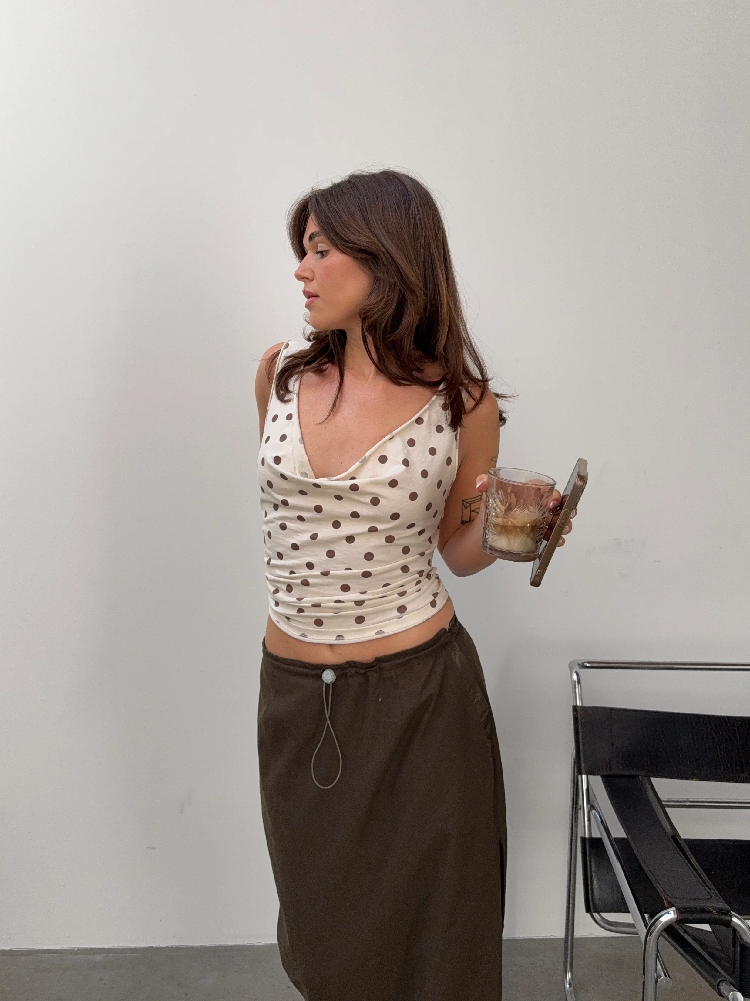 melt top polka dots brown - Image 3