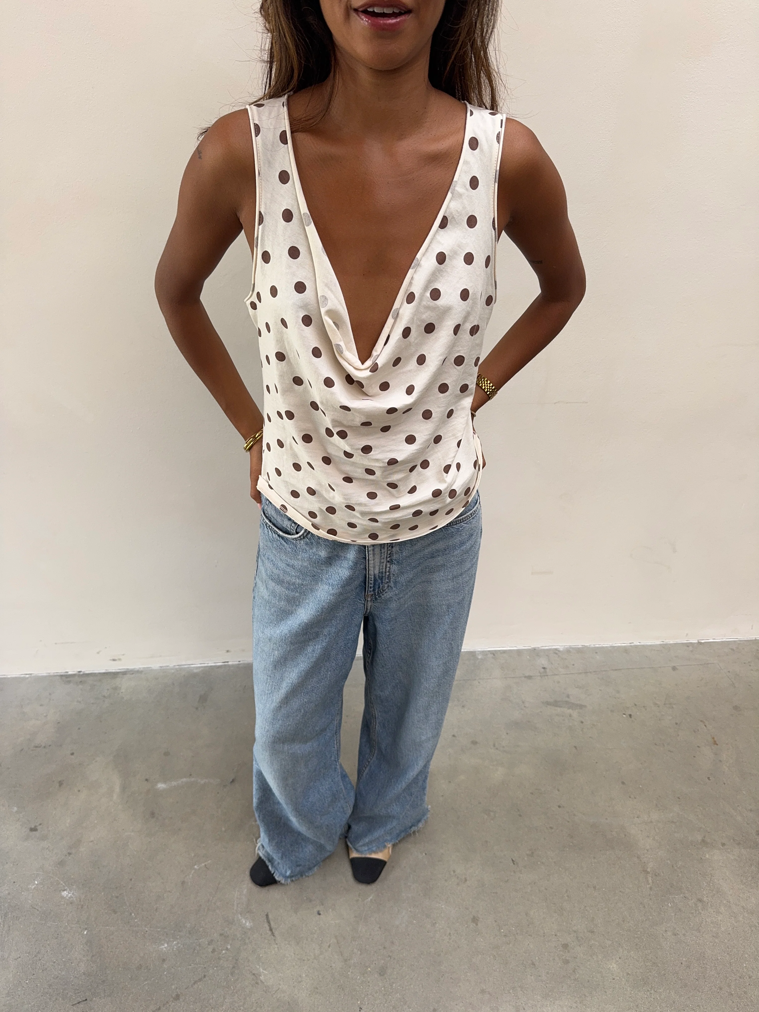 melt top polka dots brown - Image 4