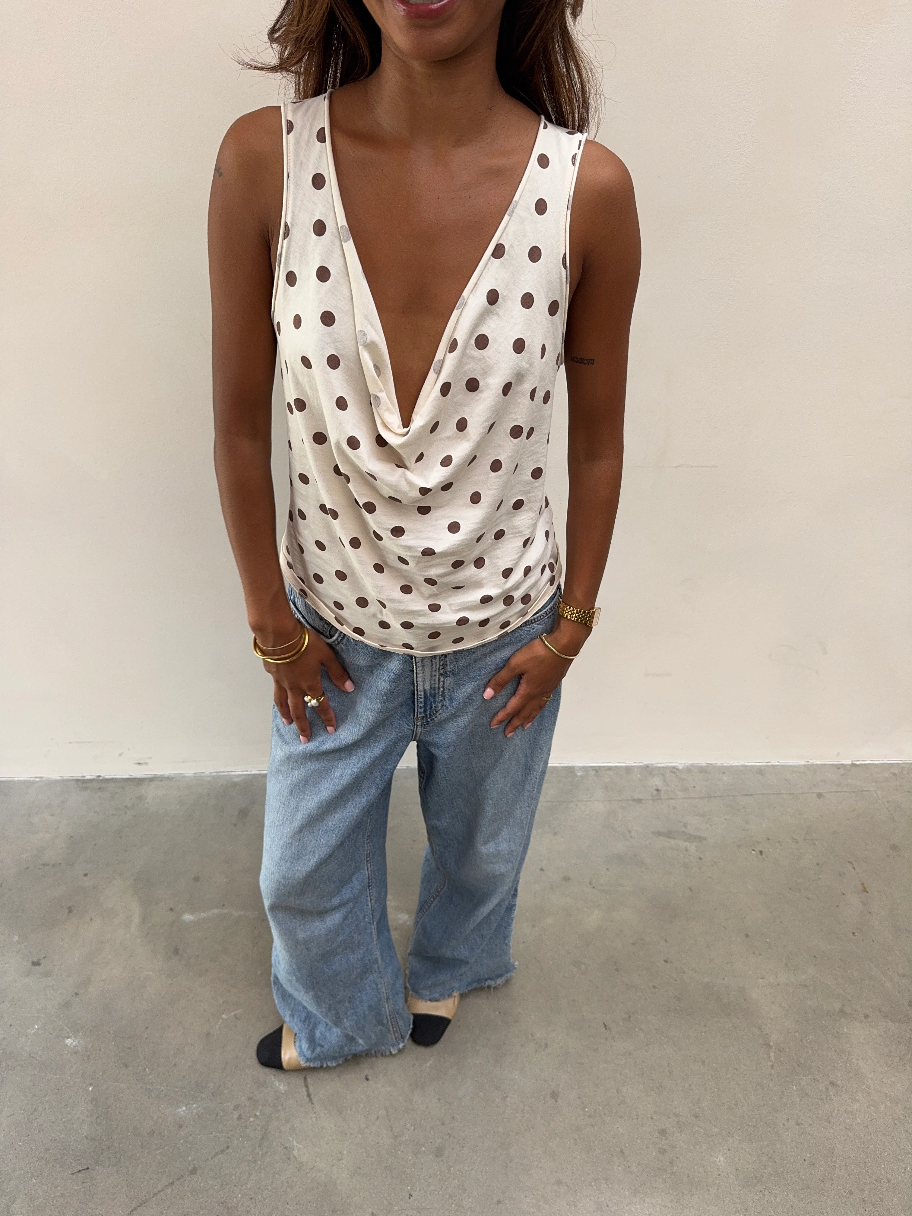 melt top polka dots brown - Image 7