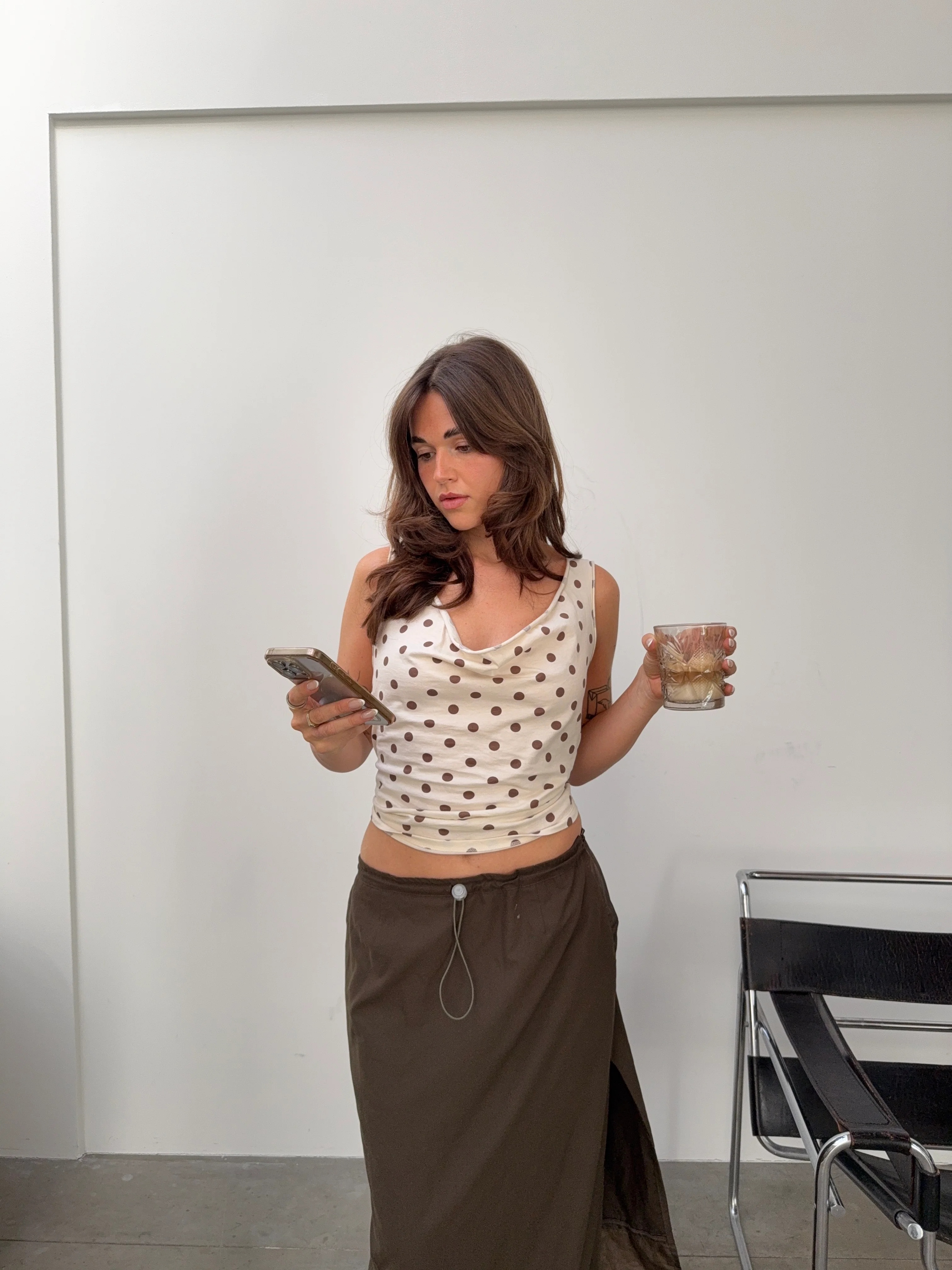 melt top polka dots brown - Image 9