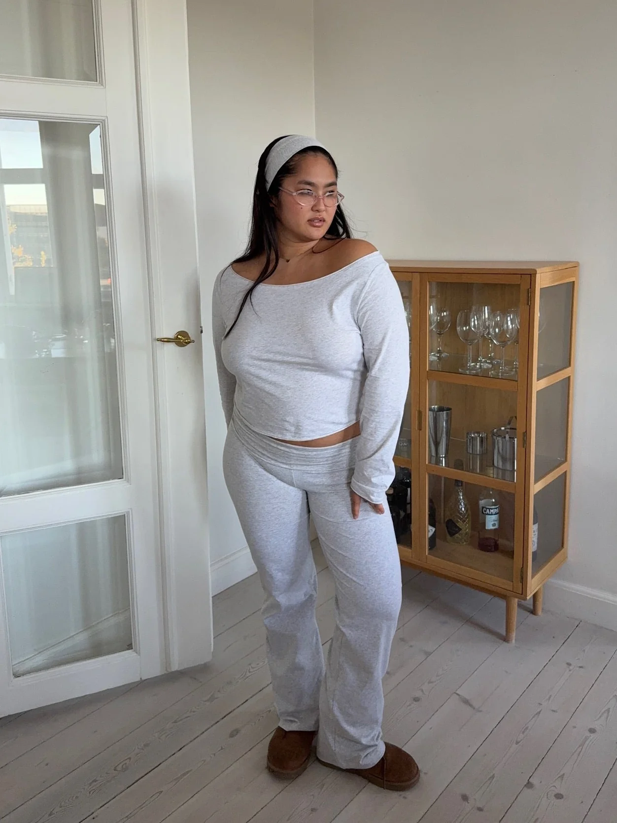 offshoulder longsleeve grey melange - Image 5