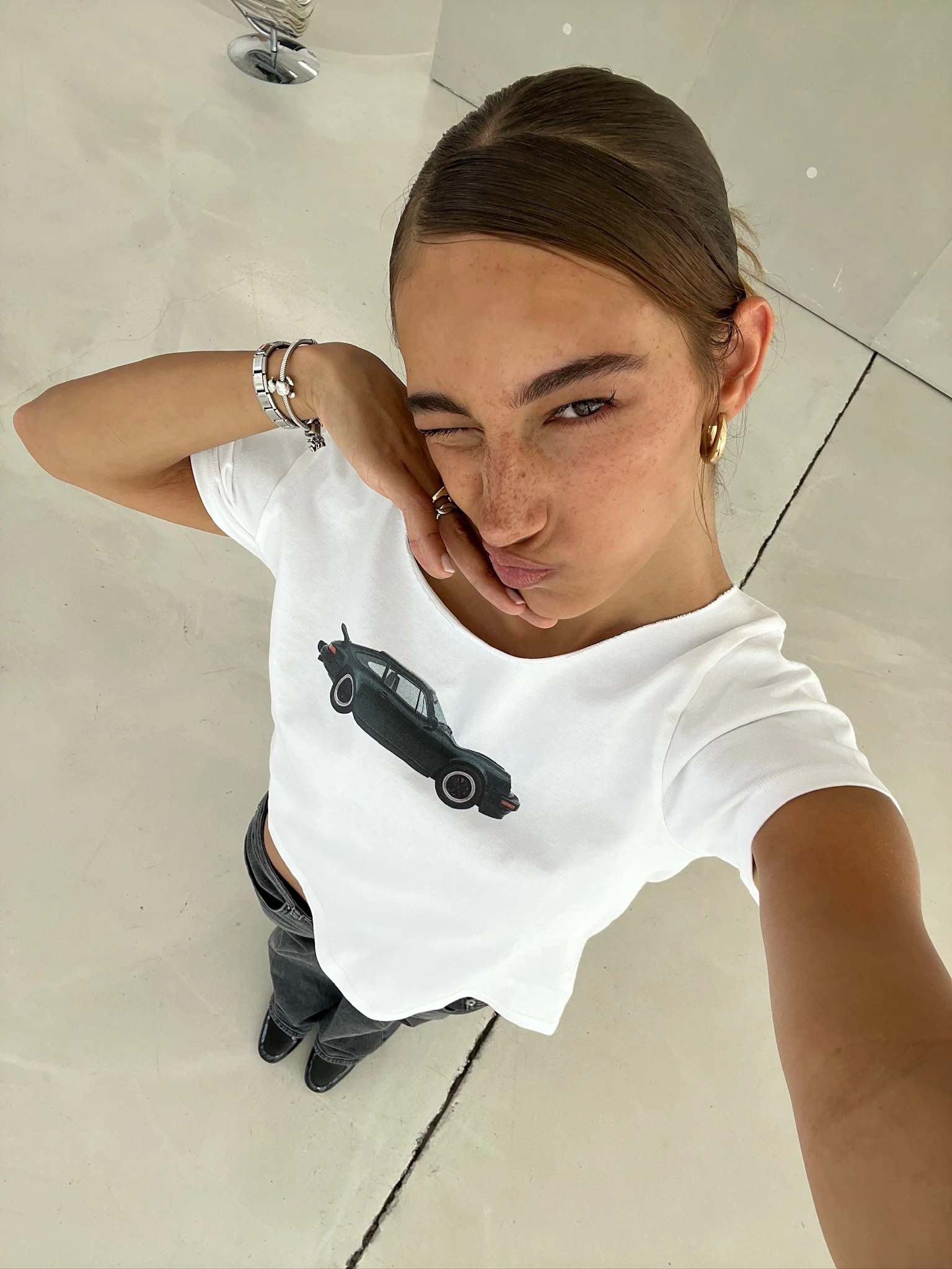 offshoulder tee vintage car - Image 6