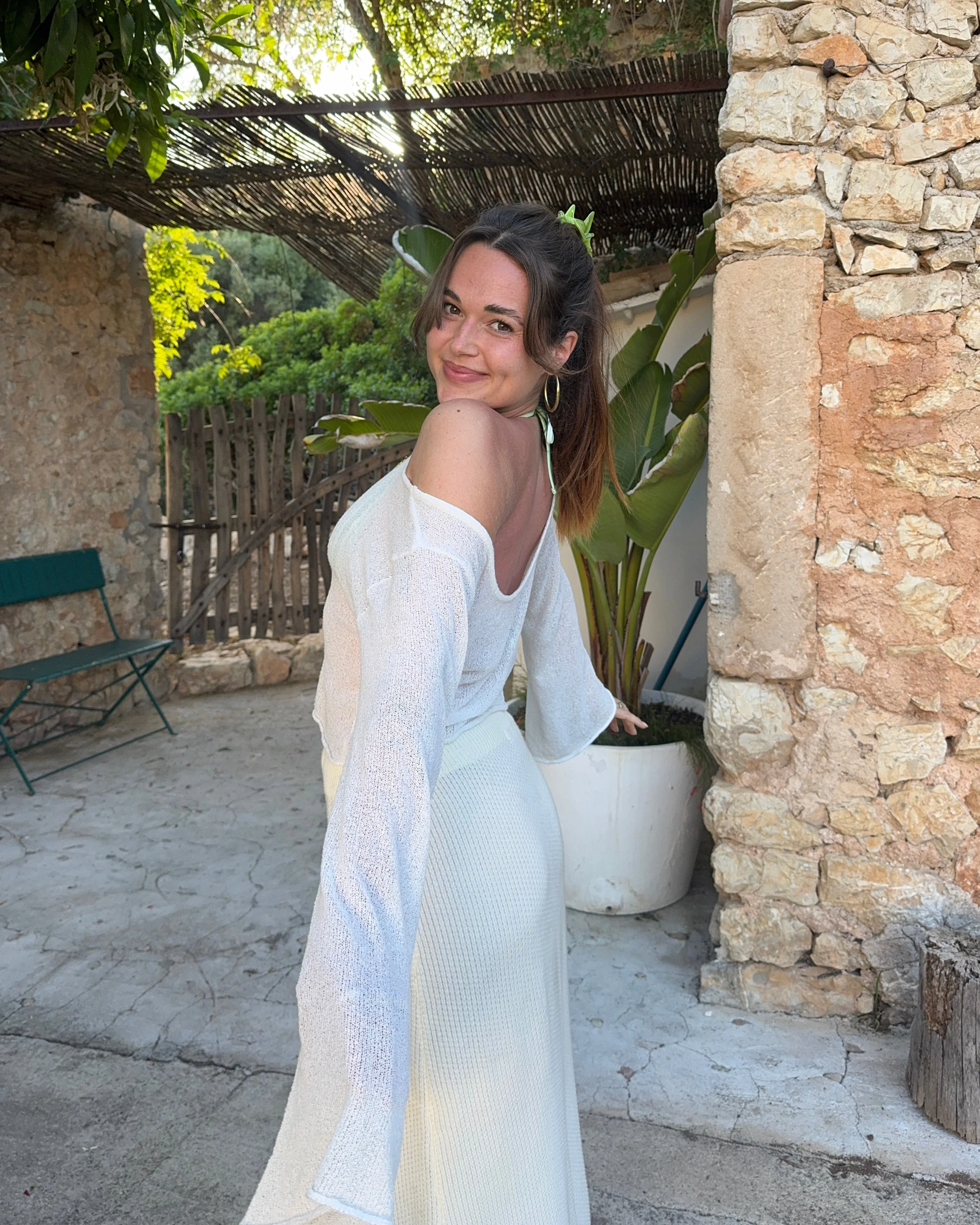 open back knit longsleeve creme - Image 11
