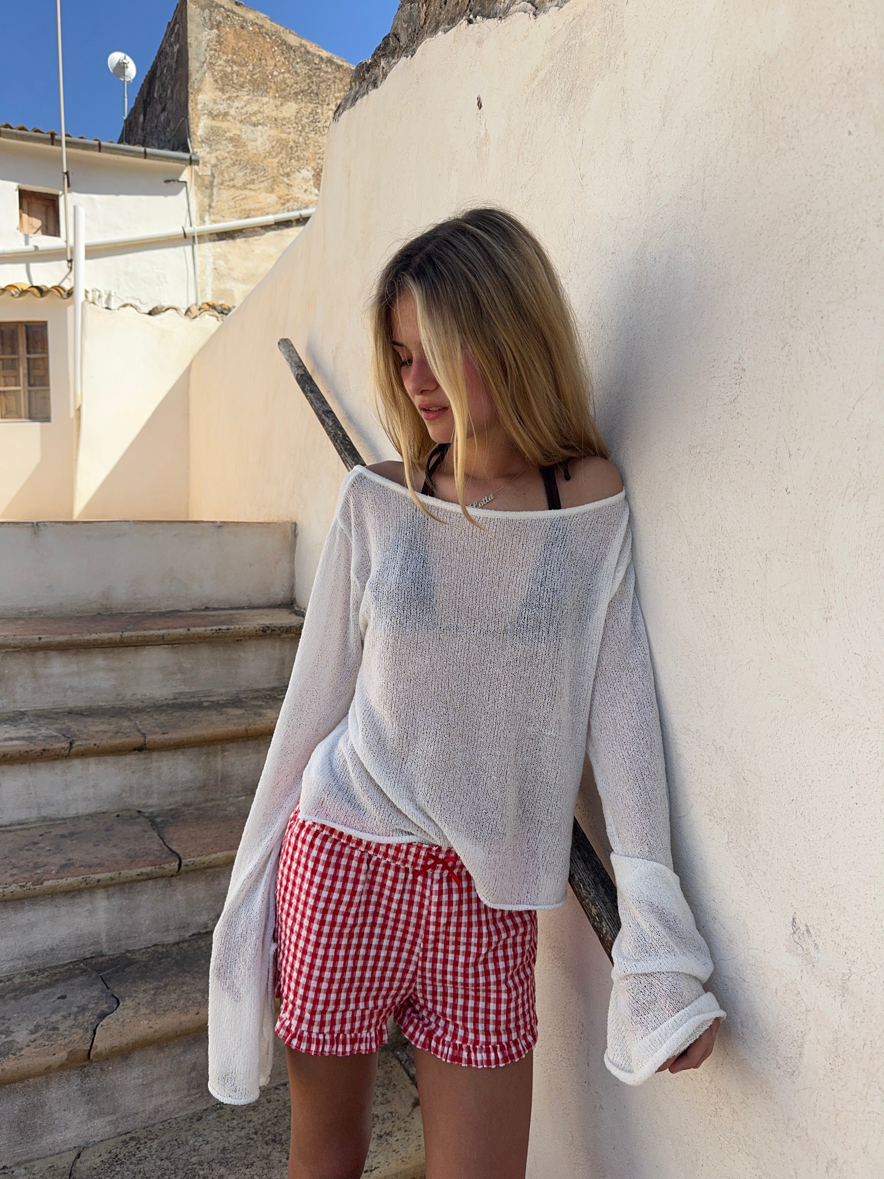 open back knit longsleeve creme - Image 13