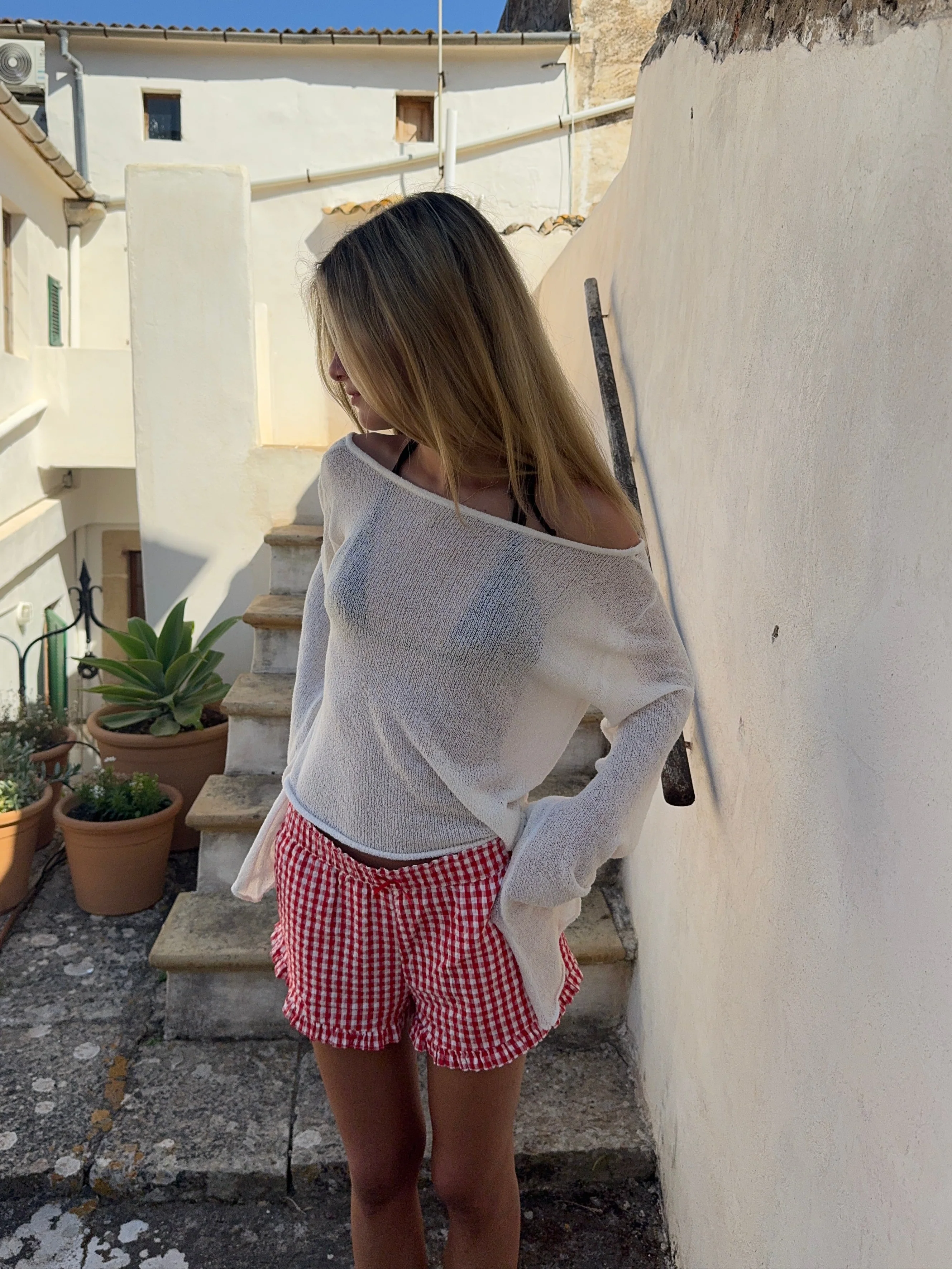 open back knit longsleeve creme - Image 3
