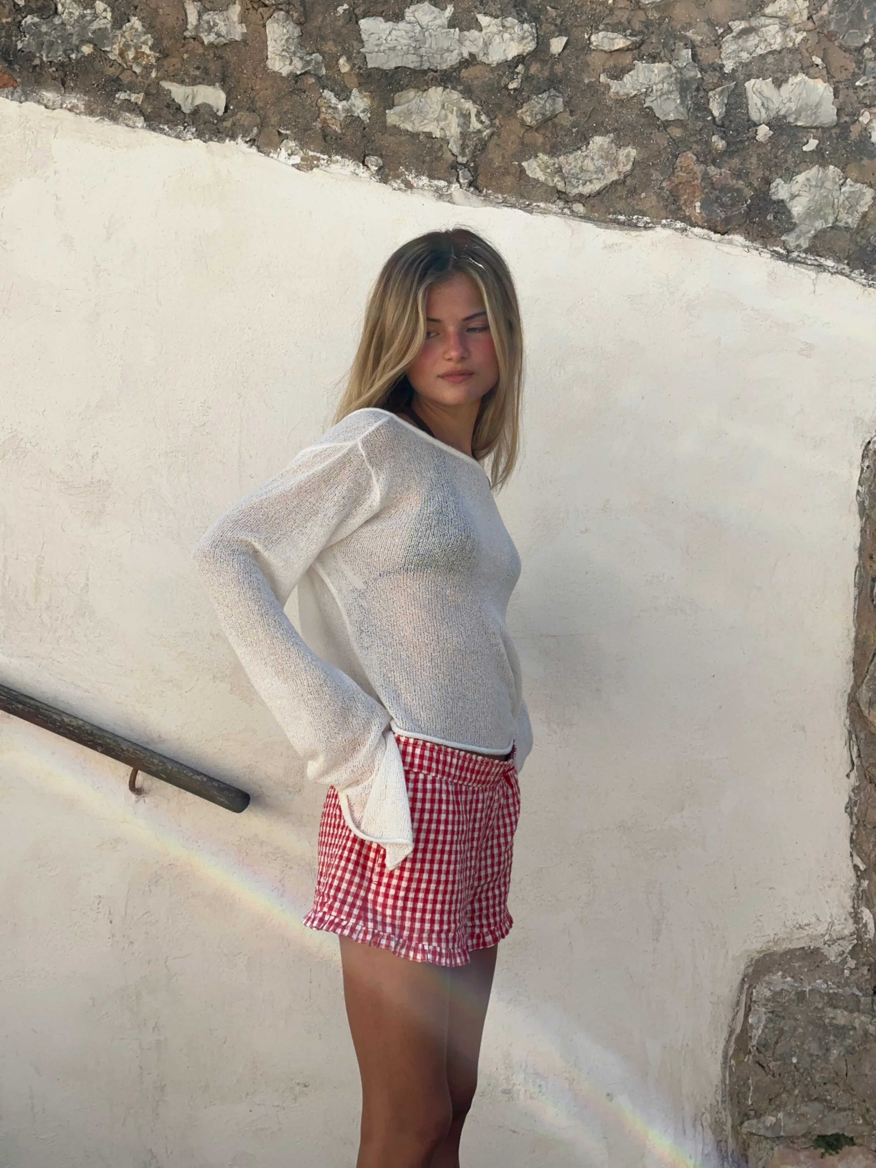 open back knit longsleeve creme - Image 9