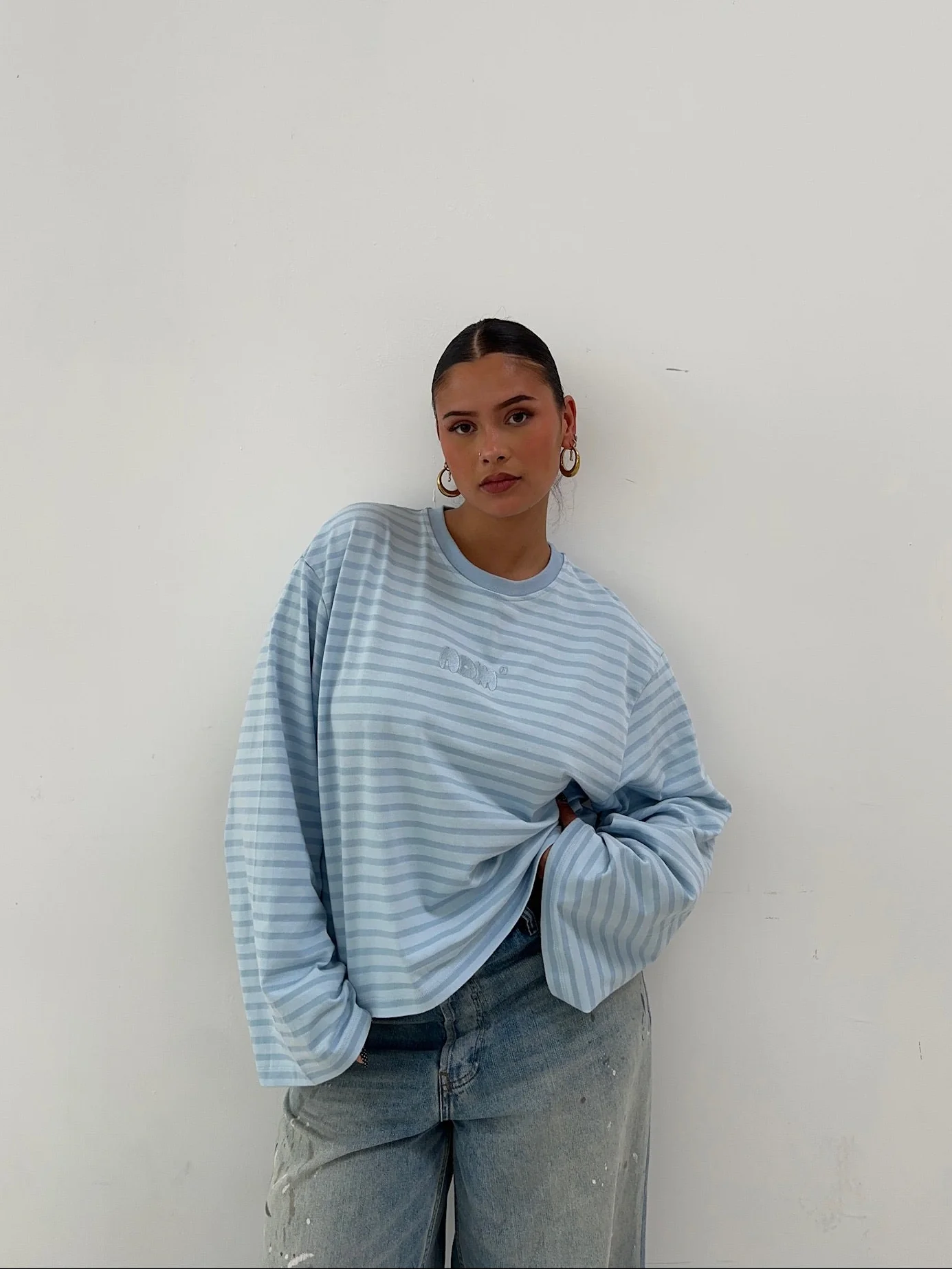 oversized longsleeve blue stripes - Image 3