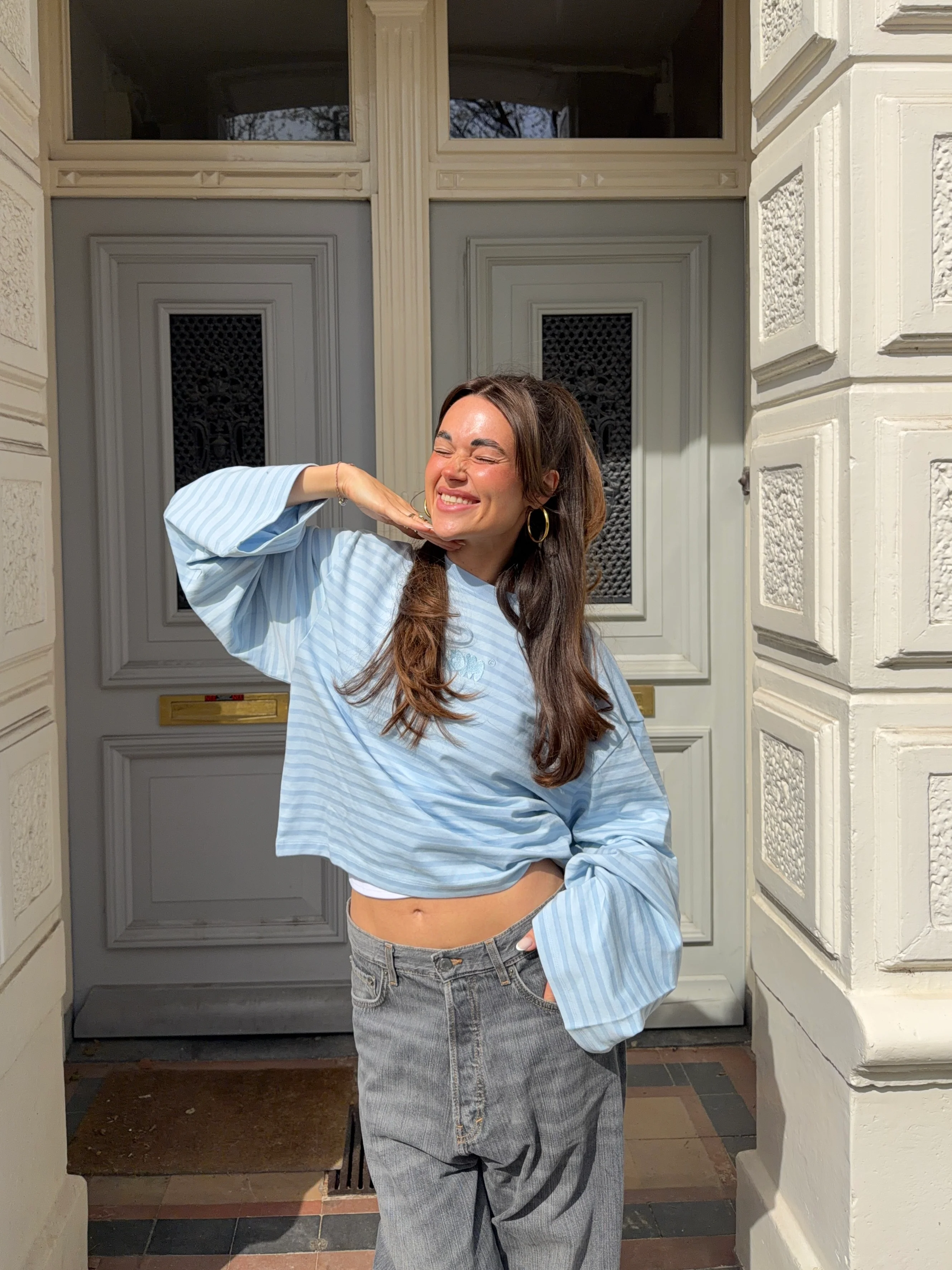 oversized longsleeve blue stripes - Image 4