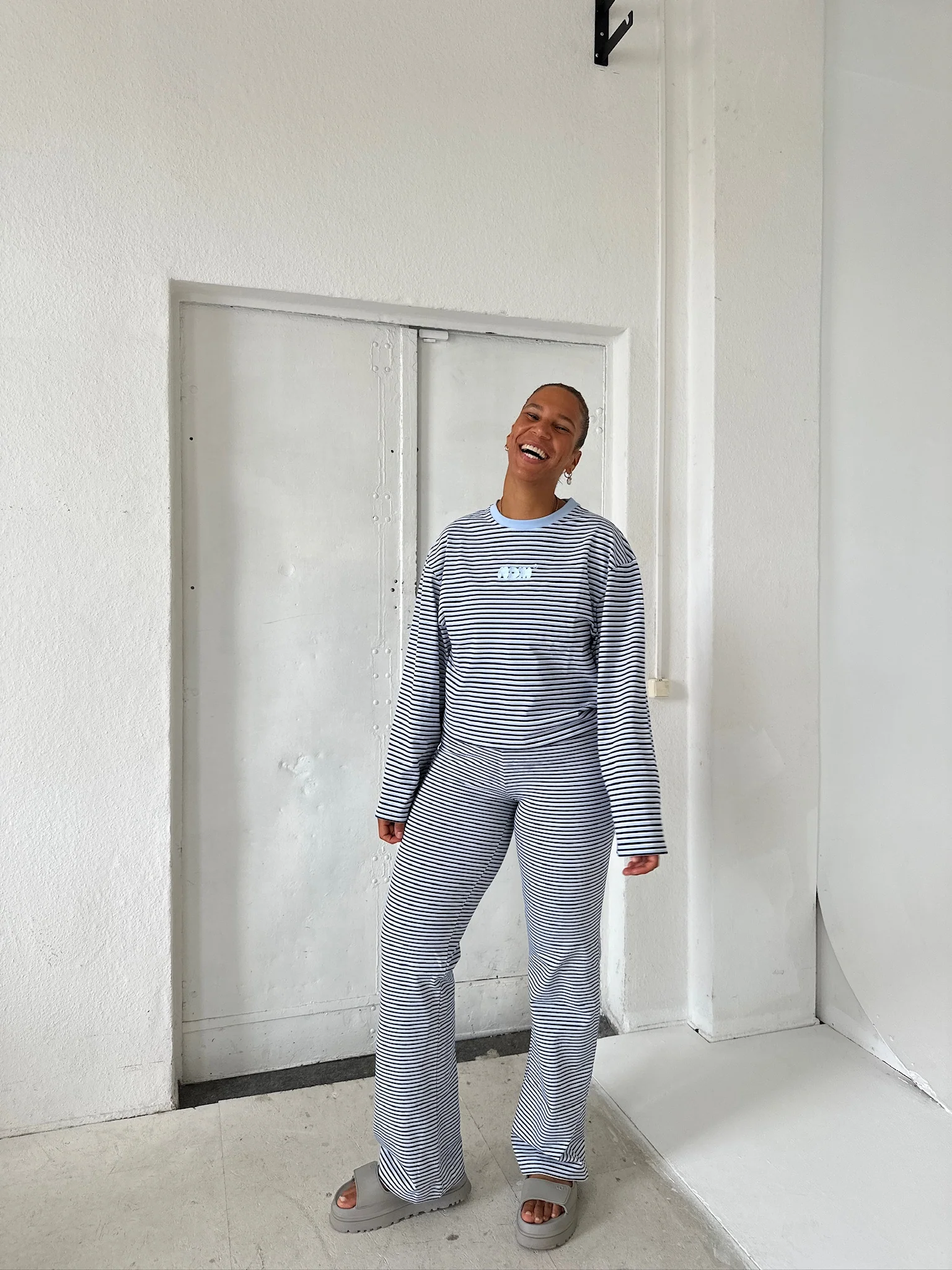 x gesina - oversized longsleeve blue stripes - Image 10