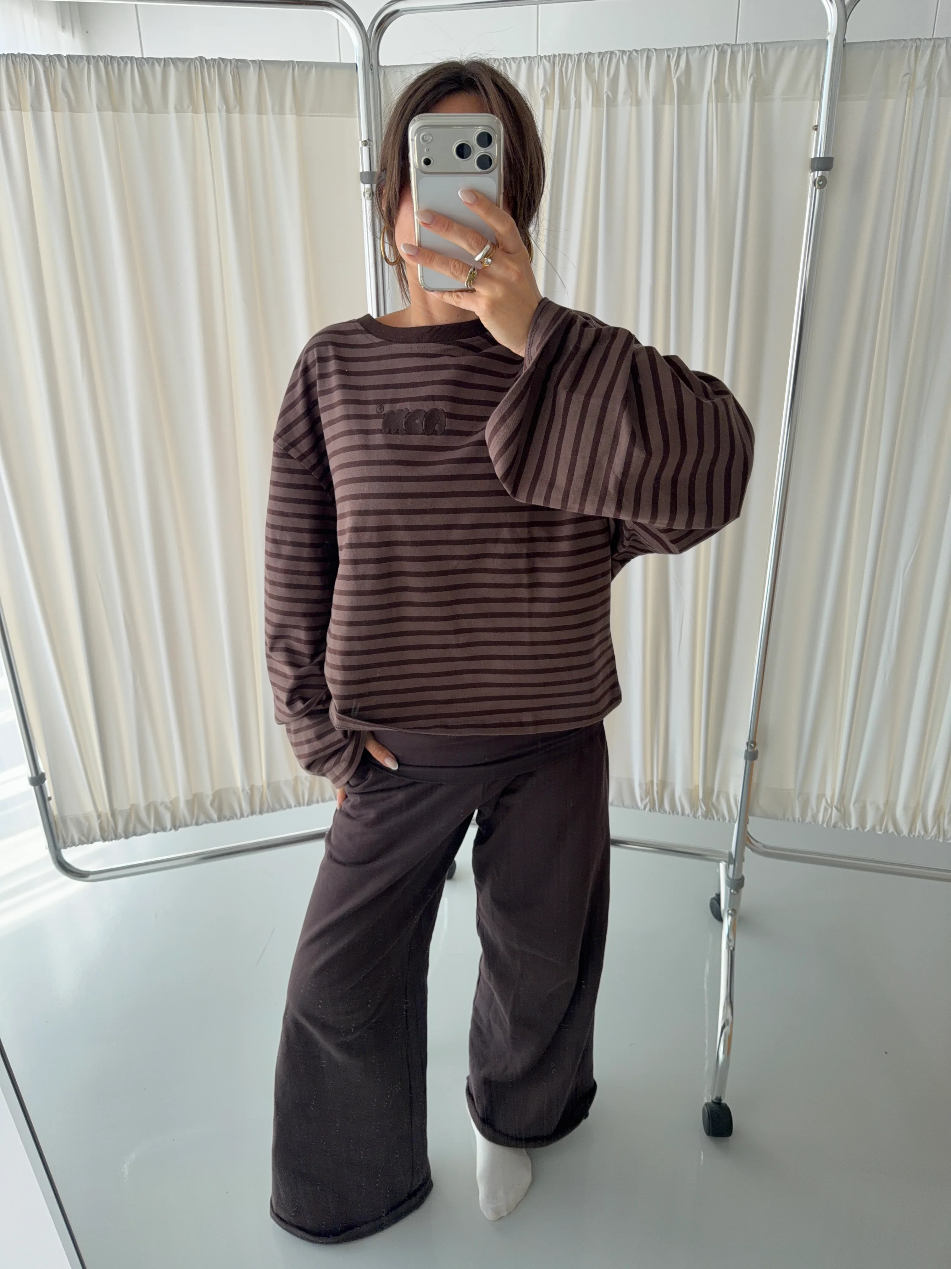 oversized longsleeve brown stripes - Image 15