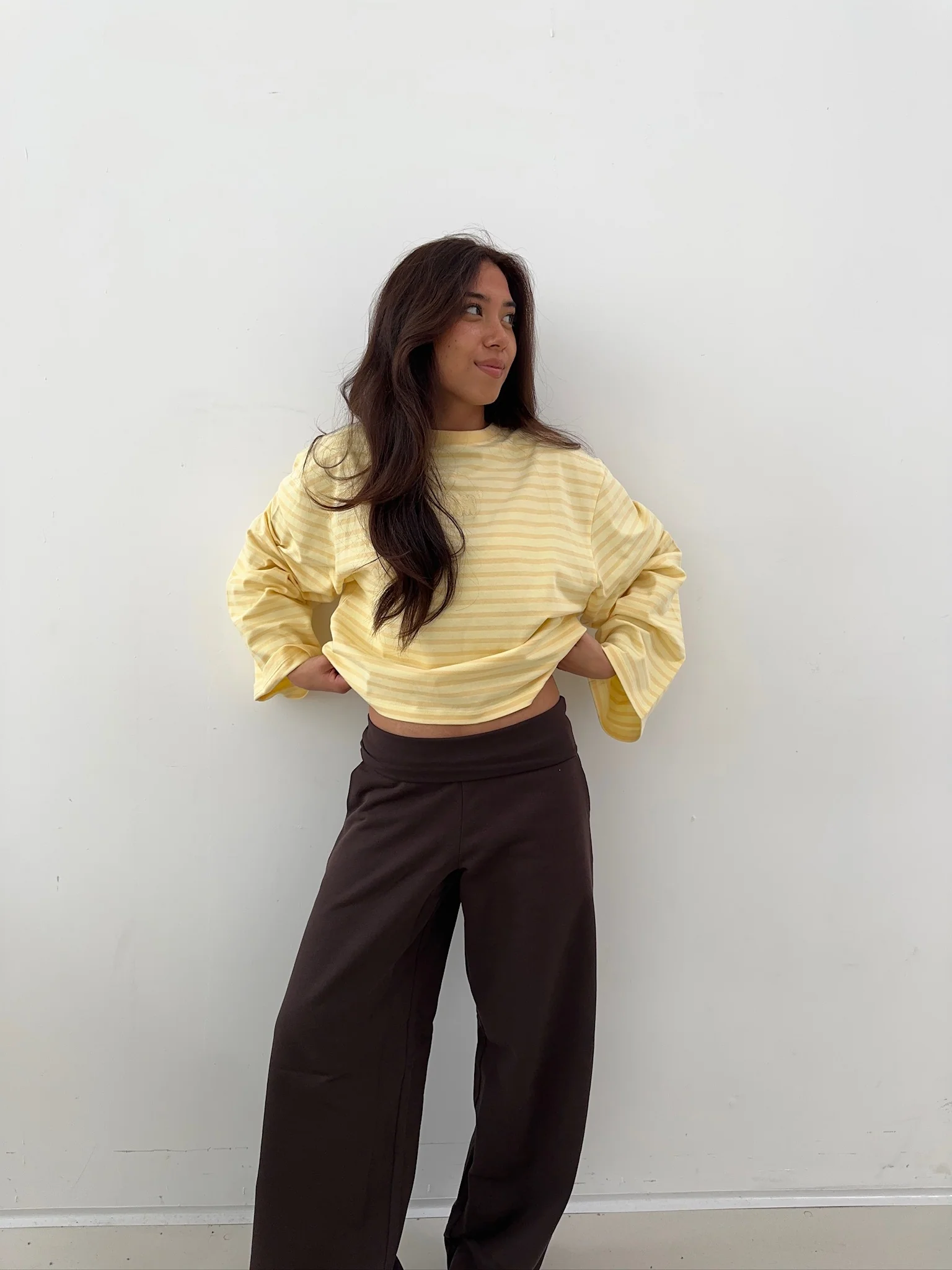 oversized longsleeve butter yellow stripes - Image 13