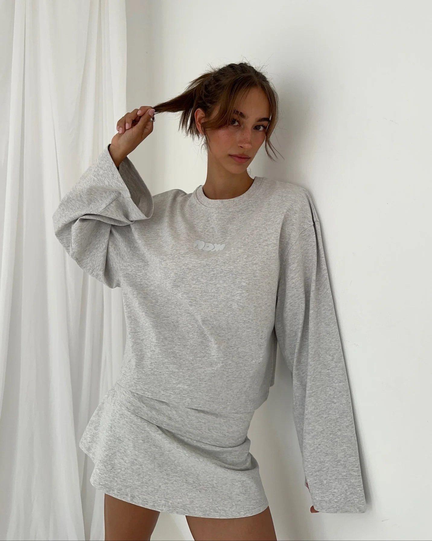 oversized longsleeve grey melange